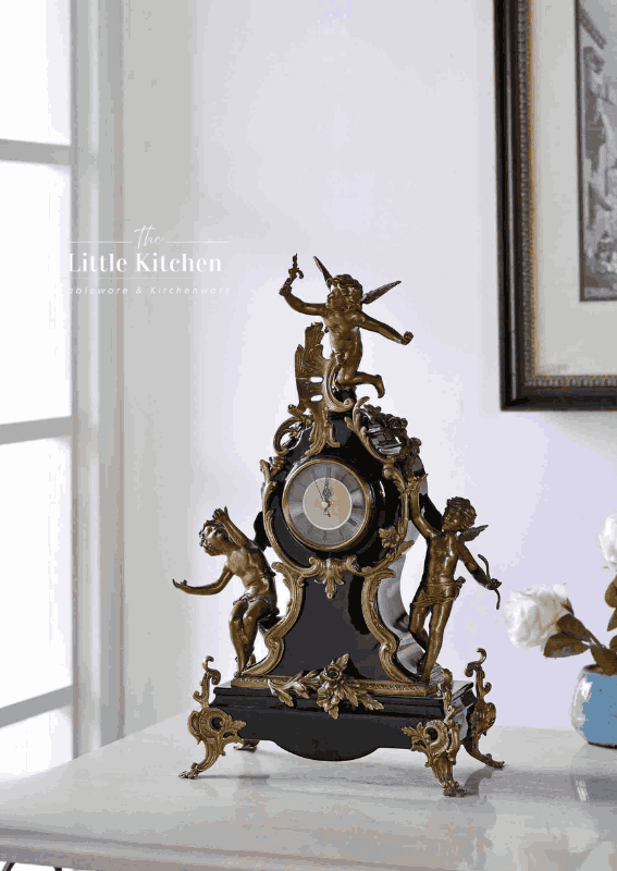 Đồng hồ sứ đồng Đen 37x19