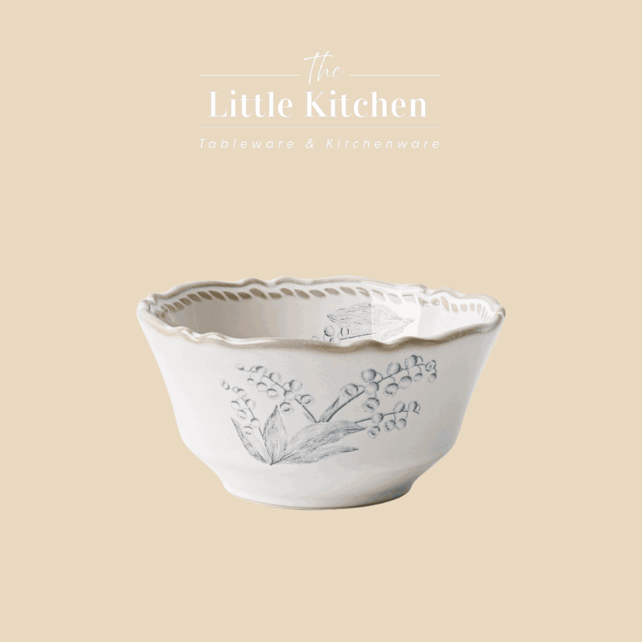 Bộ bát đĩa cao cấp Trắng hoa xanh