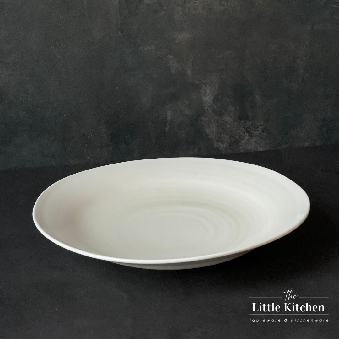 Bộ bát đĩa cao cấp họa tiết xoáy màu be men lì