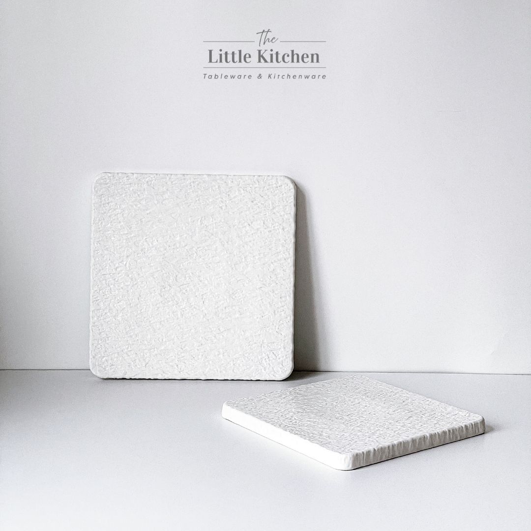 Bộ bát đĩa cao cấp màu trắng sần