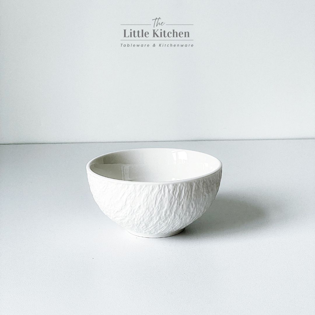 Bộ bát đĩa cao cấp màu trắng sần