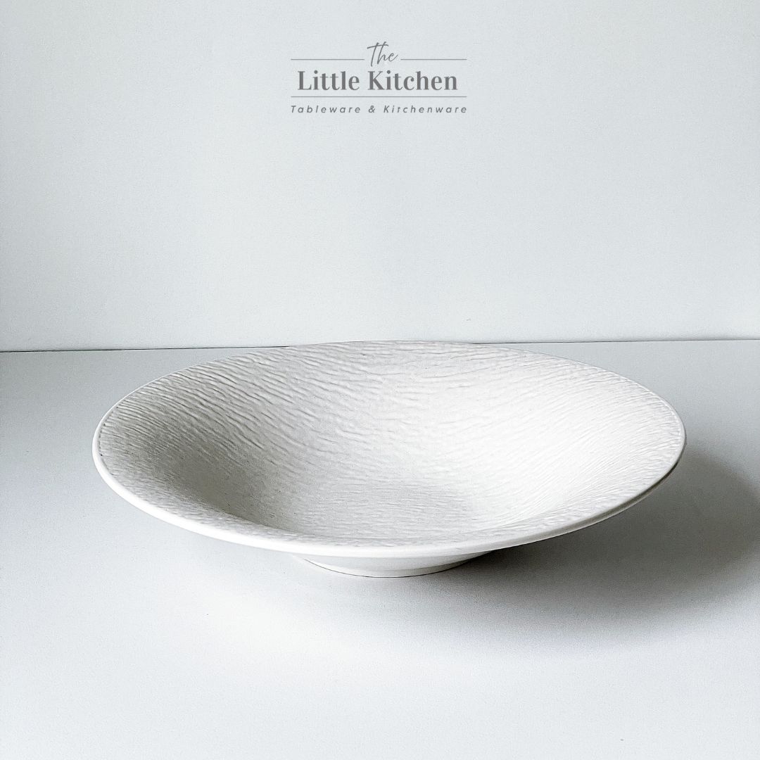 Bộ bát đĩa cao cấp màu trắng sần