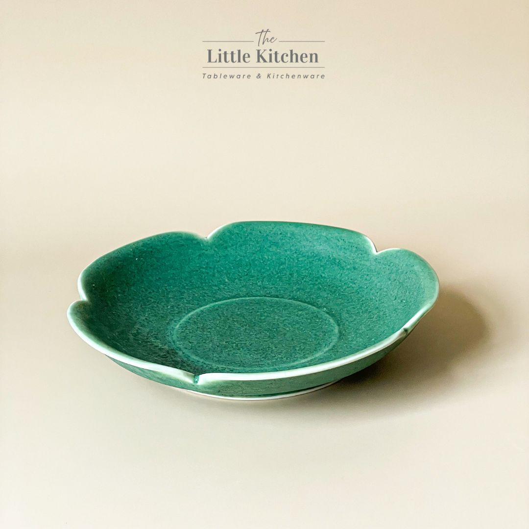 Bộ bát đĩa cao cấp phong cách Á màu lục men lì