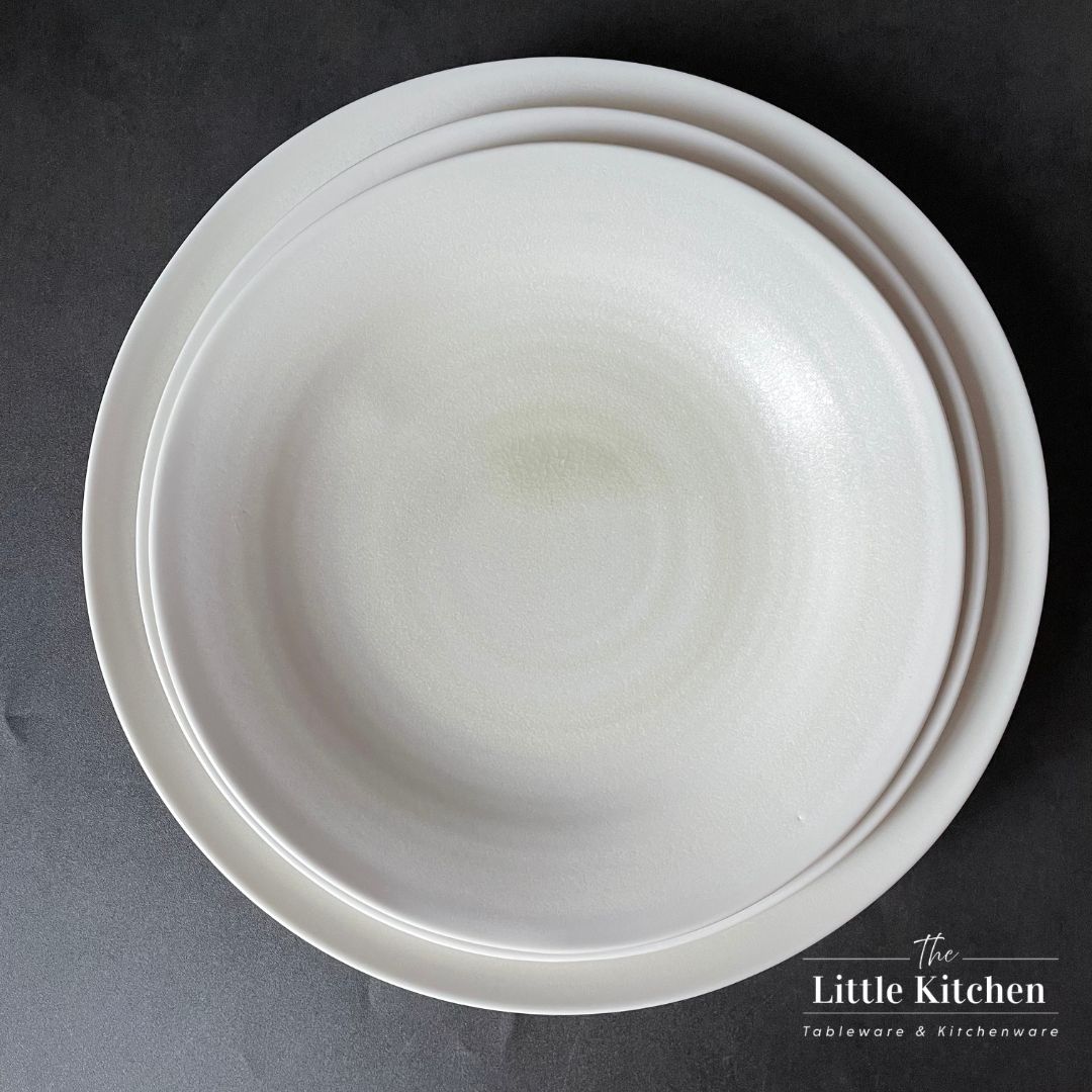 Bộ bát đĩa cao cấp họa tiết xoáy màu be men lì