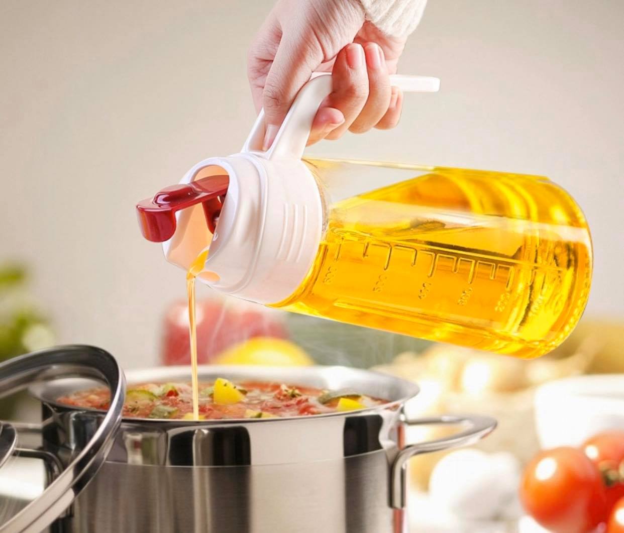 Chai thủy tinh rót dầu