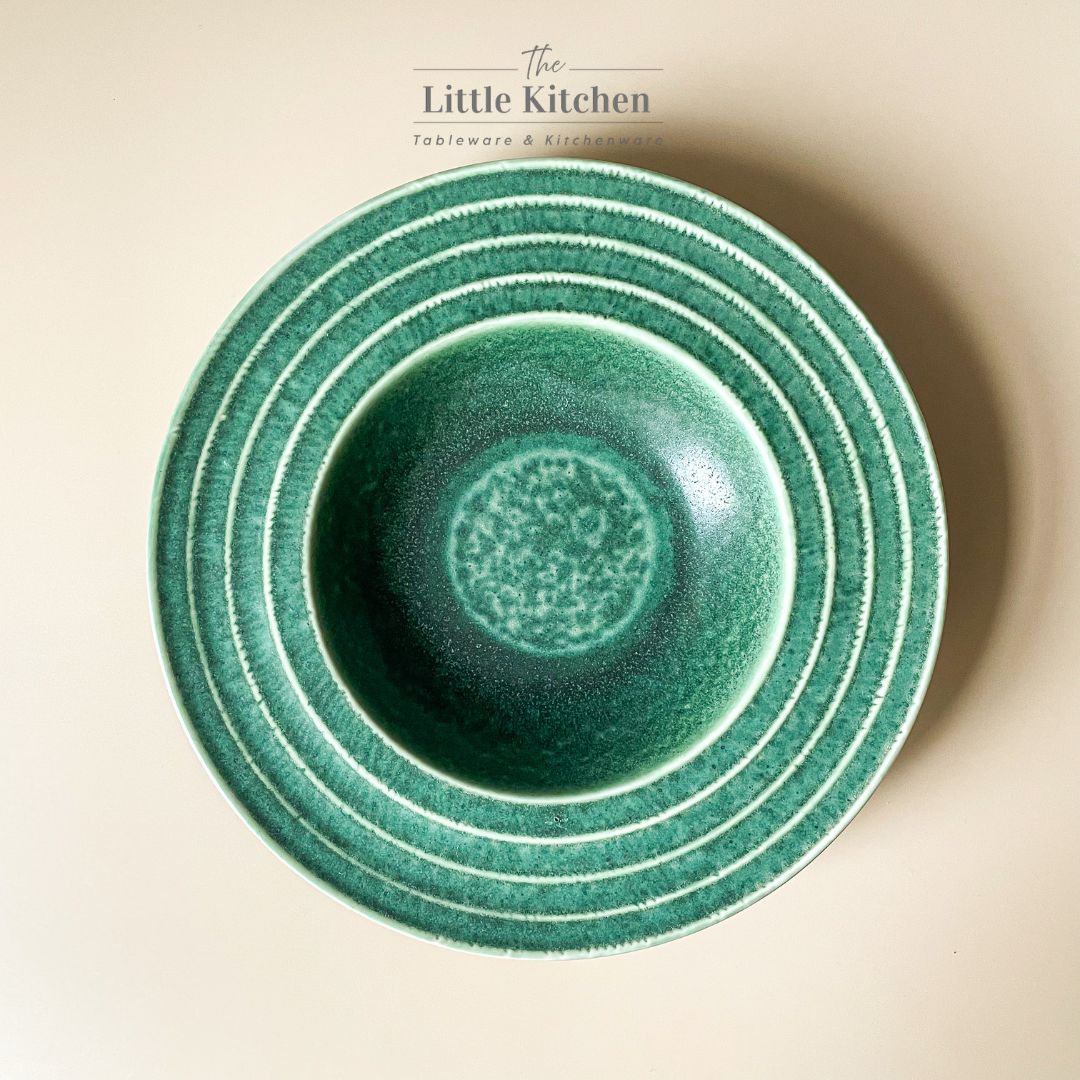 Bộ bát đĩa cao cấp phong cách Á màu lục men lì