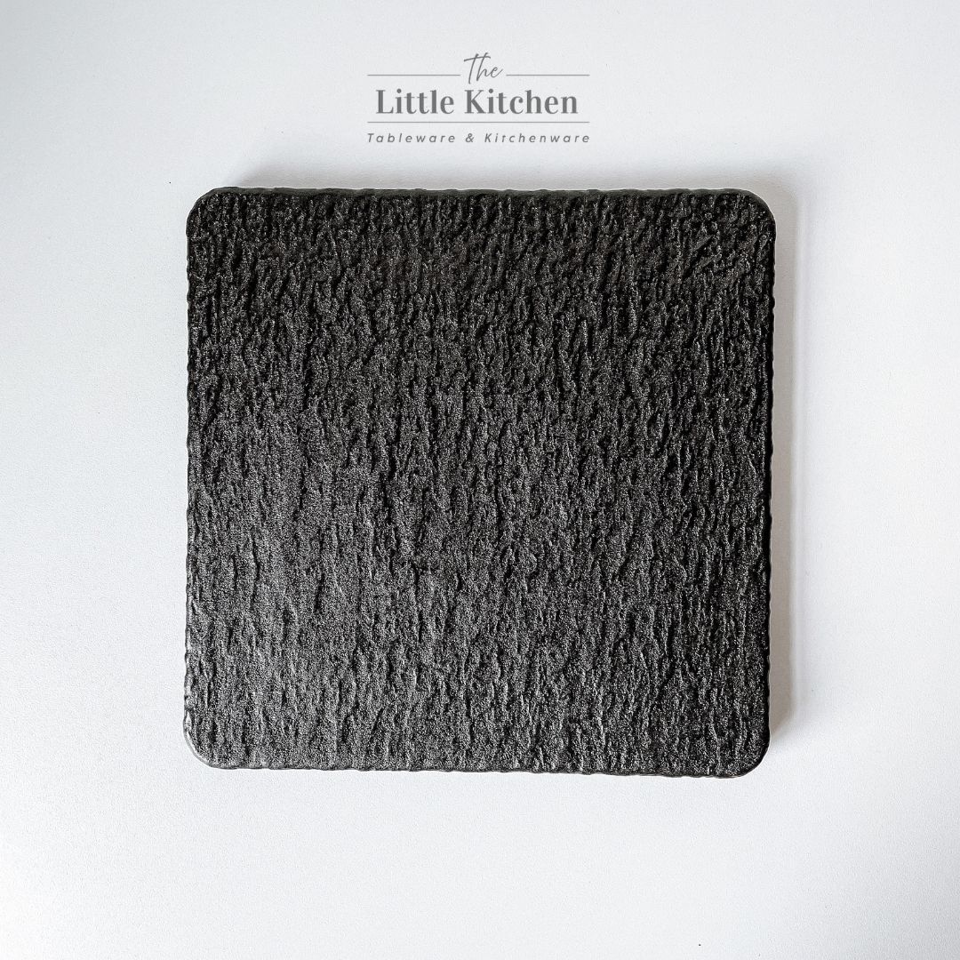 Bộ bát đĩa cao cấp màu đen viền sóng gợn