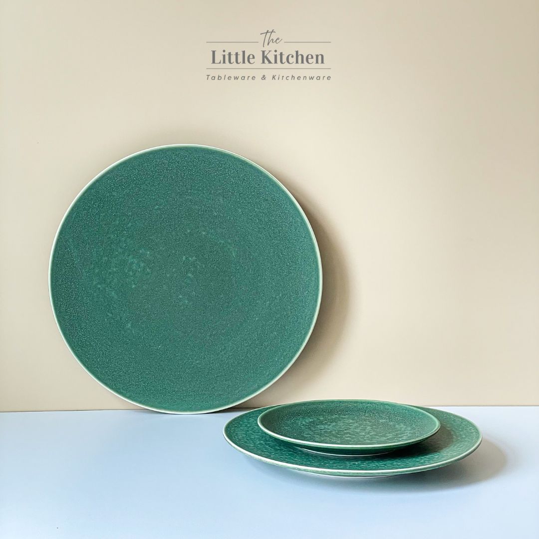 Bộ bát đĩa cao cấp phong cách Á màu lục men lì