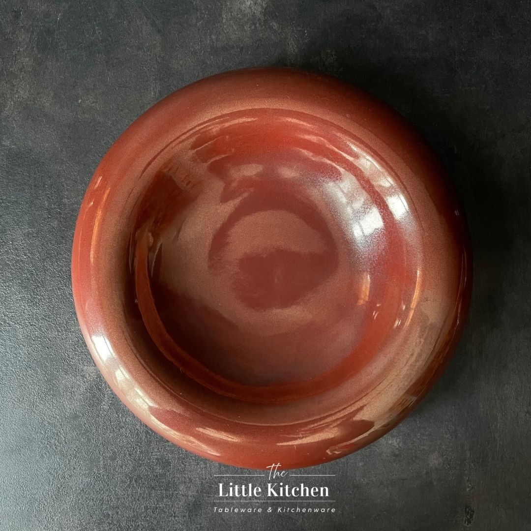 Đĩa kiểu đặc biệt giả đá hình tròn màu đỏ