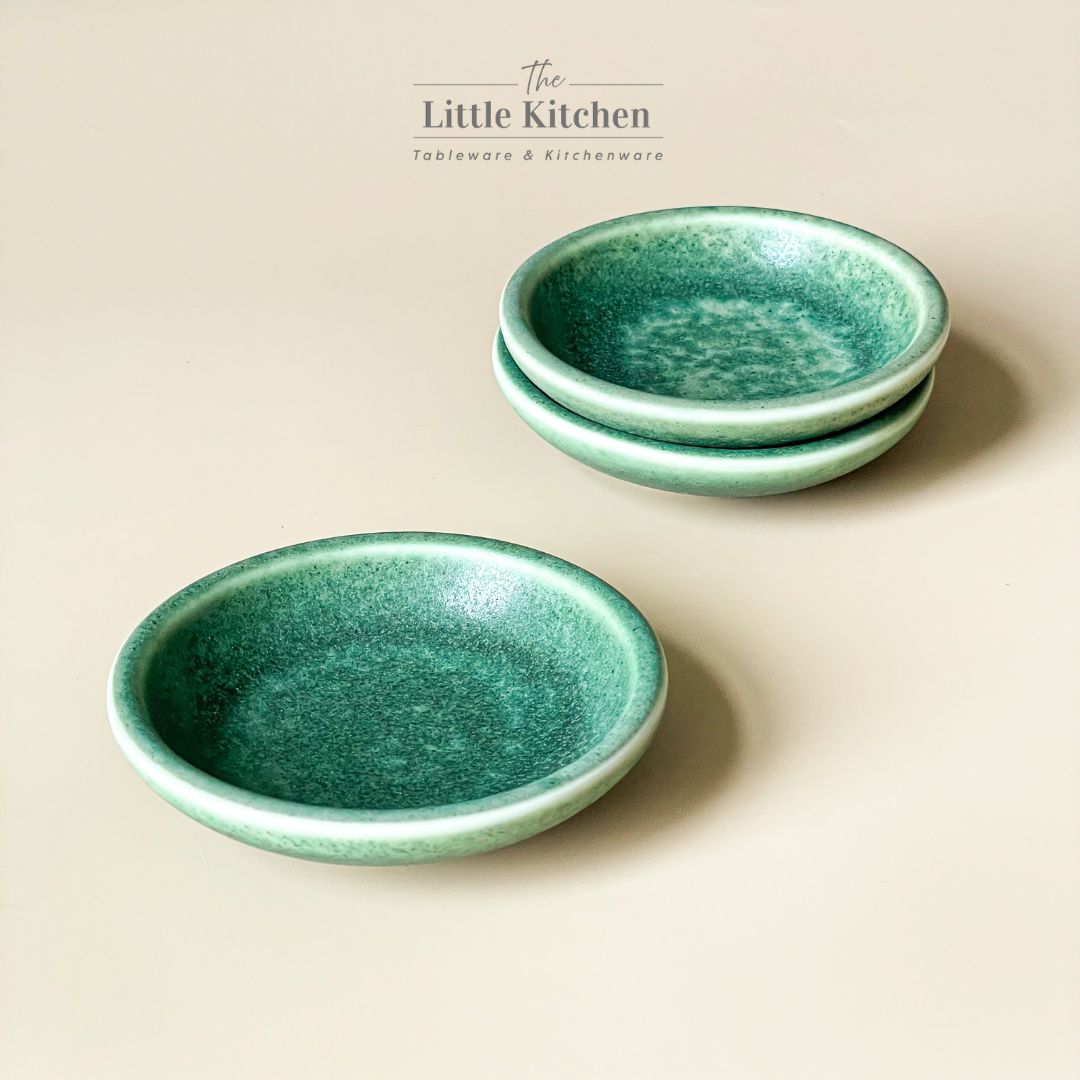 Bộ bát đĩa cao cấp phong cách Á màu lục men lì