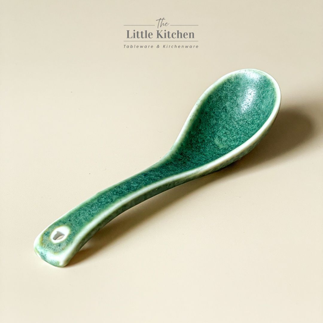 Bộ bát đĩa cao cấp phong cách Á màu lục men lì