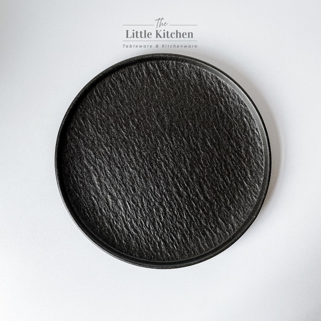 Bộ bát đĩa cao cấp màu đen viền sóng gợn