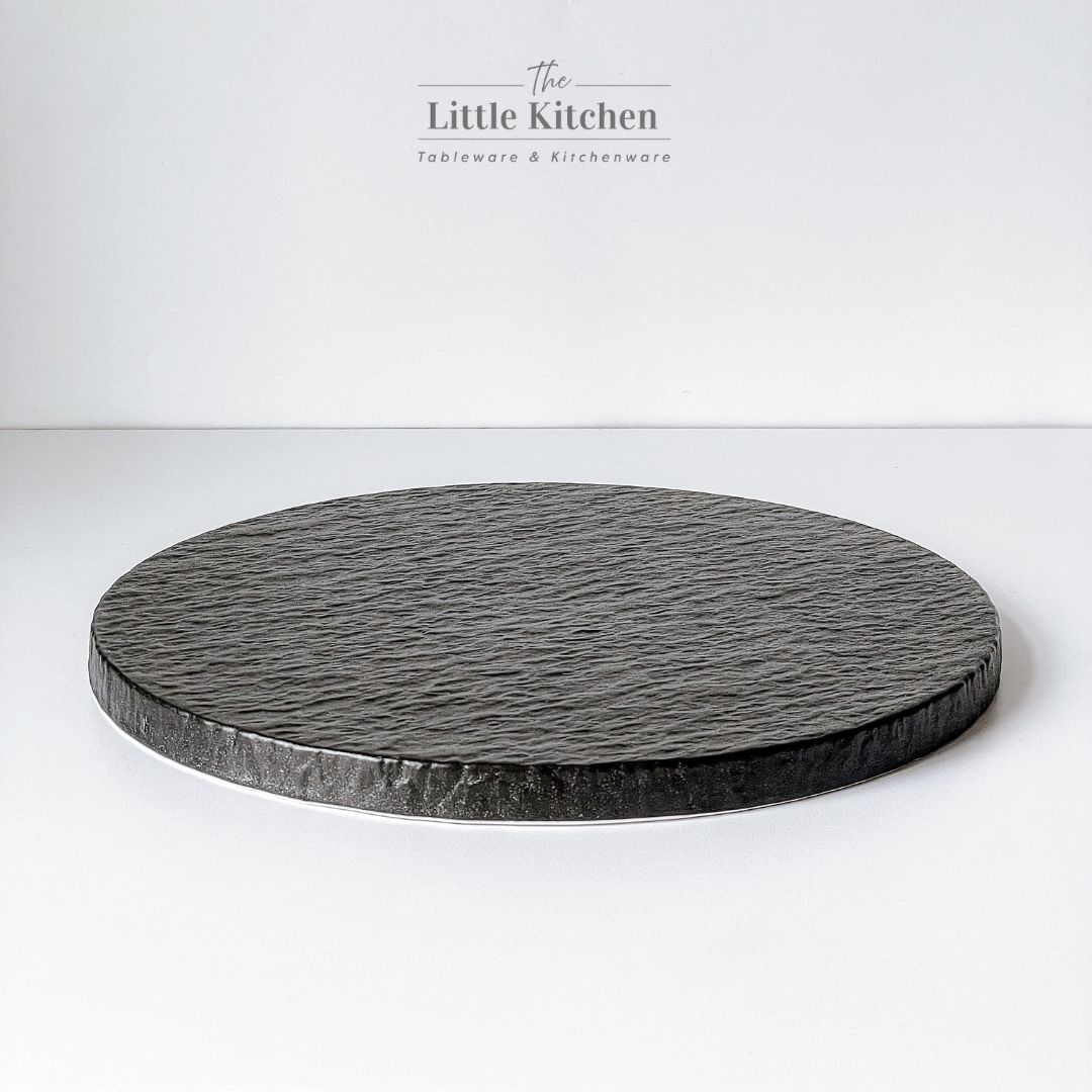 Bộ bát đĩa cao cấp màu đen viền sóng gợn