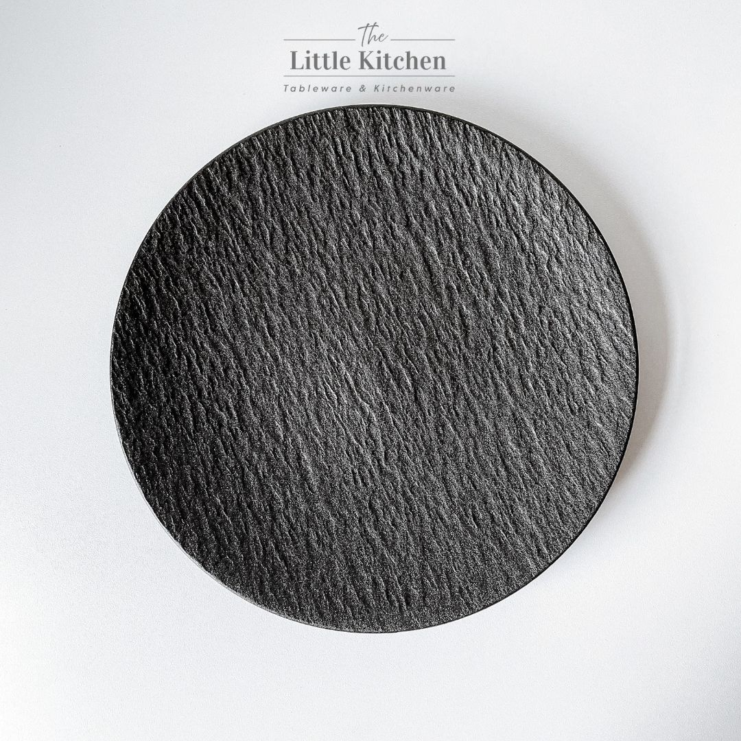 Bộ bát đĩa cao cấp màu đen viền sóng gợn