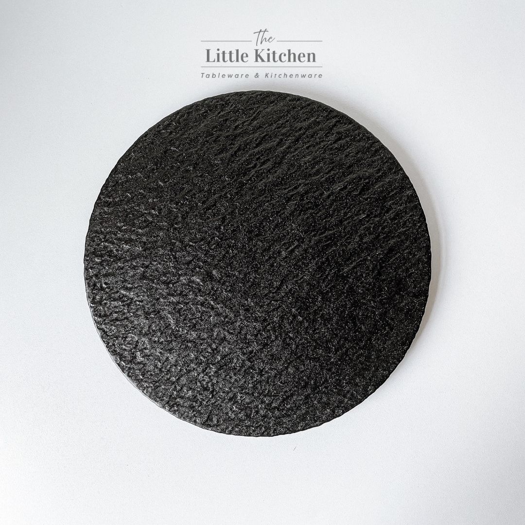 Bộ bát đĩa cao cấp màu đen viền sóng gợn