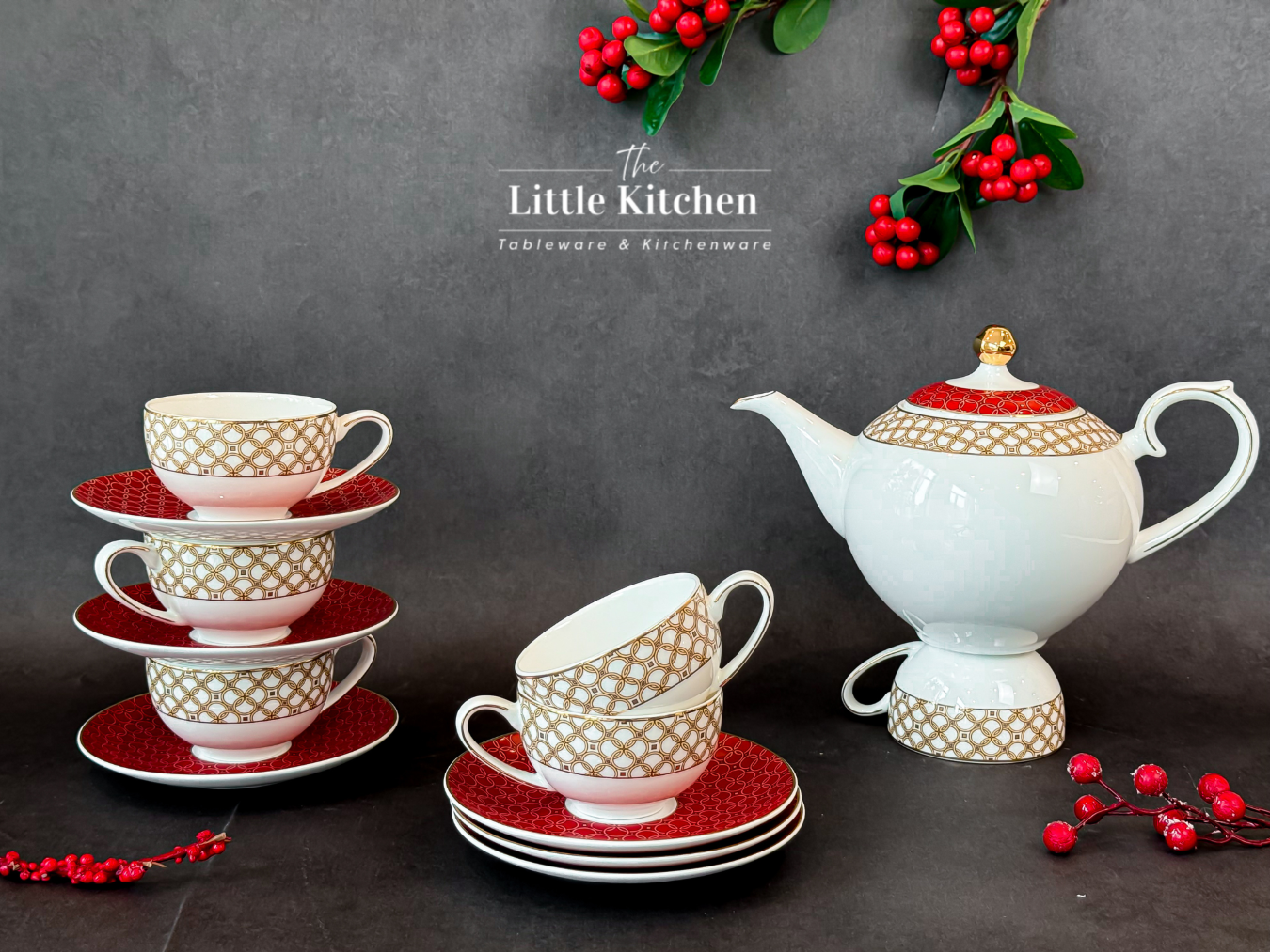 Bộ ấm chén trà RED GARNET