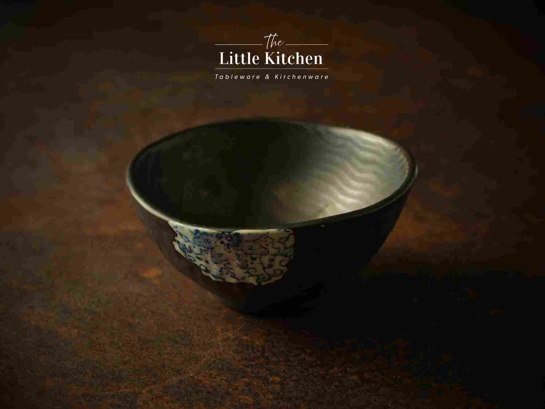 Set tiệc bát đĩa đen kimono