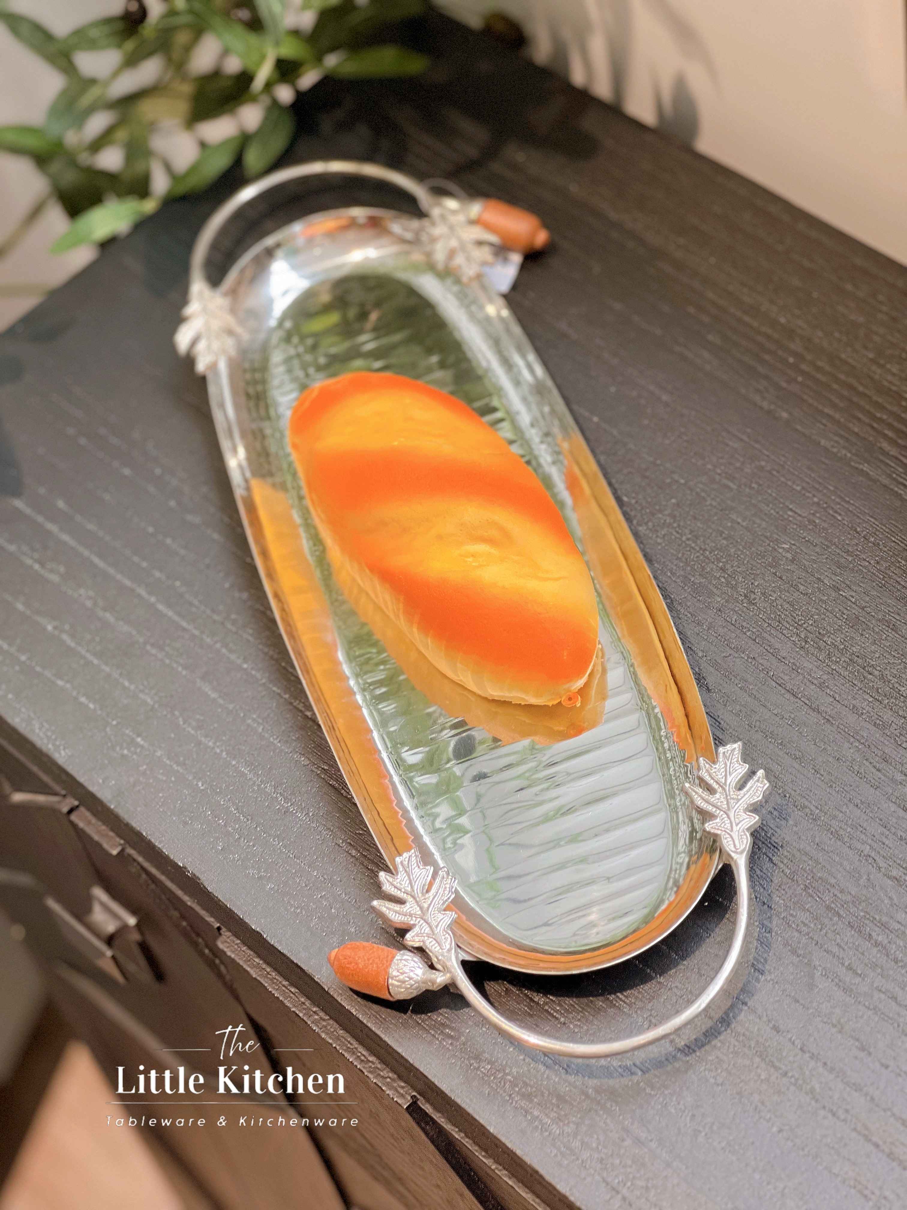 Khay bạc hạt dẻ 38x13