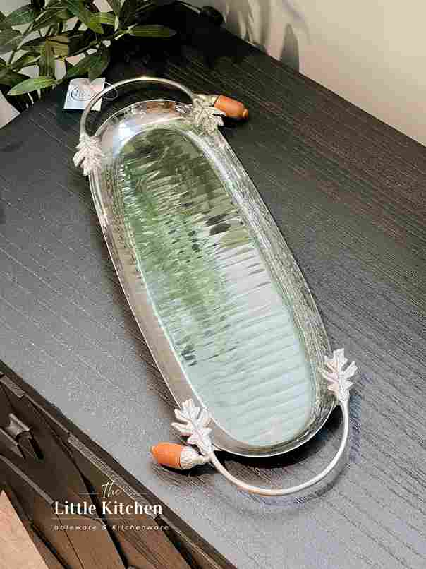 Khay bạc hạt dẻ 38x13