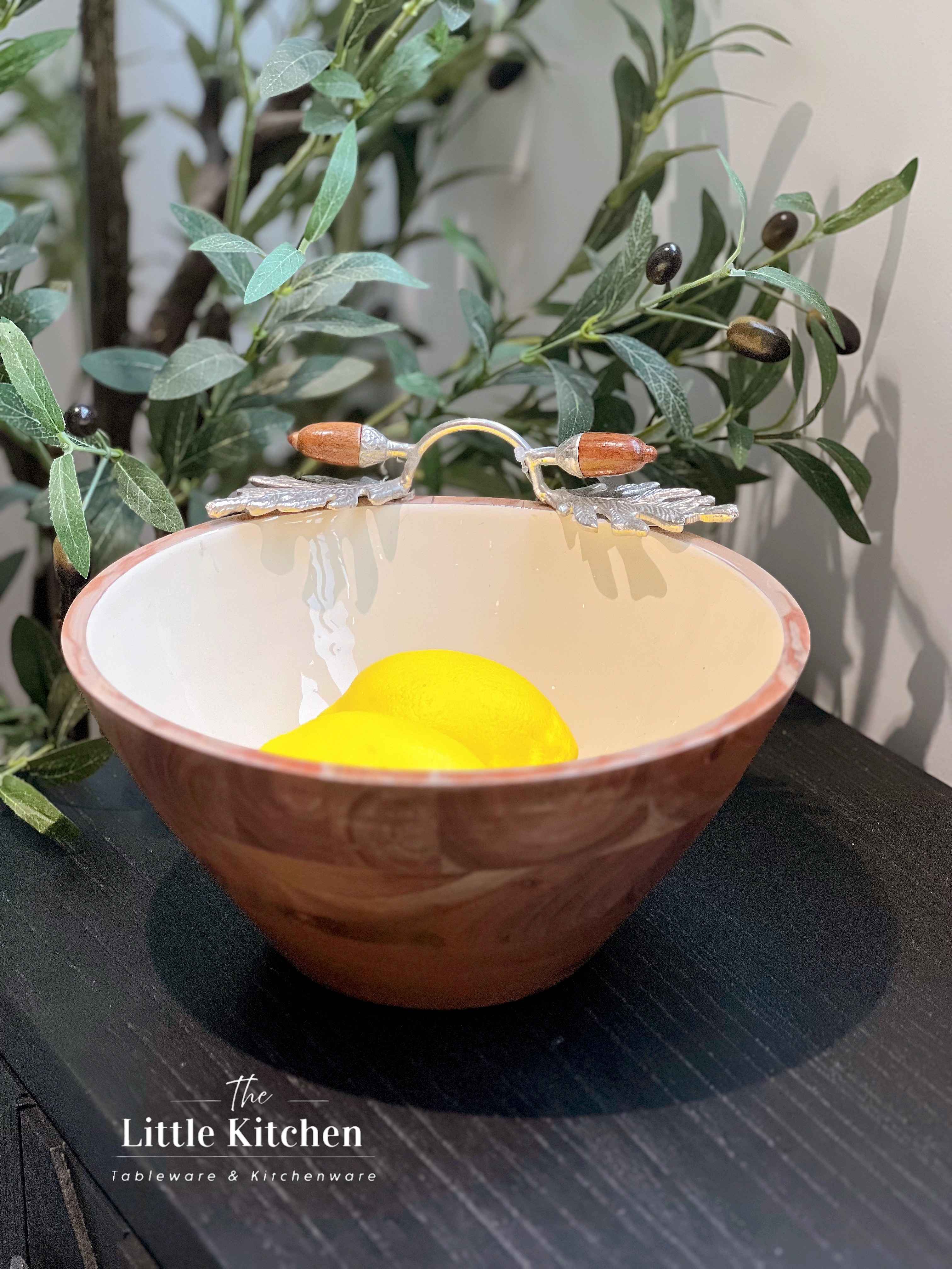 Đồng Ấn Độ bowl gỗ trắng hạt dẻ