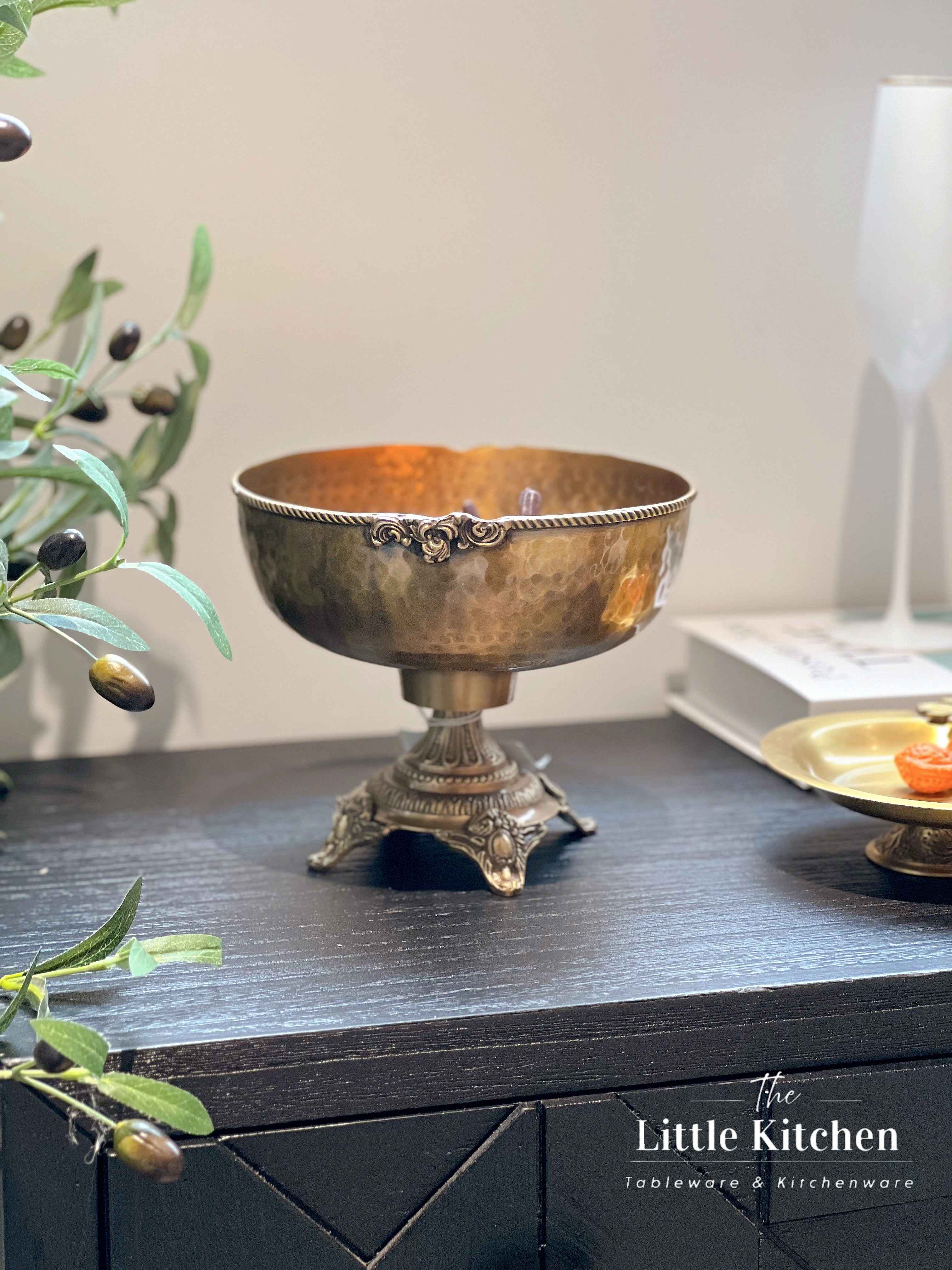 Đồng Ấn Độ  Bowl chân cao 19x16