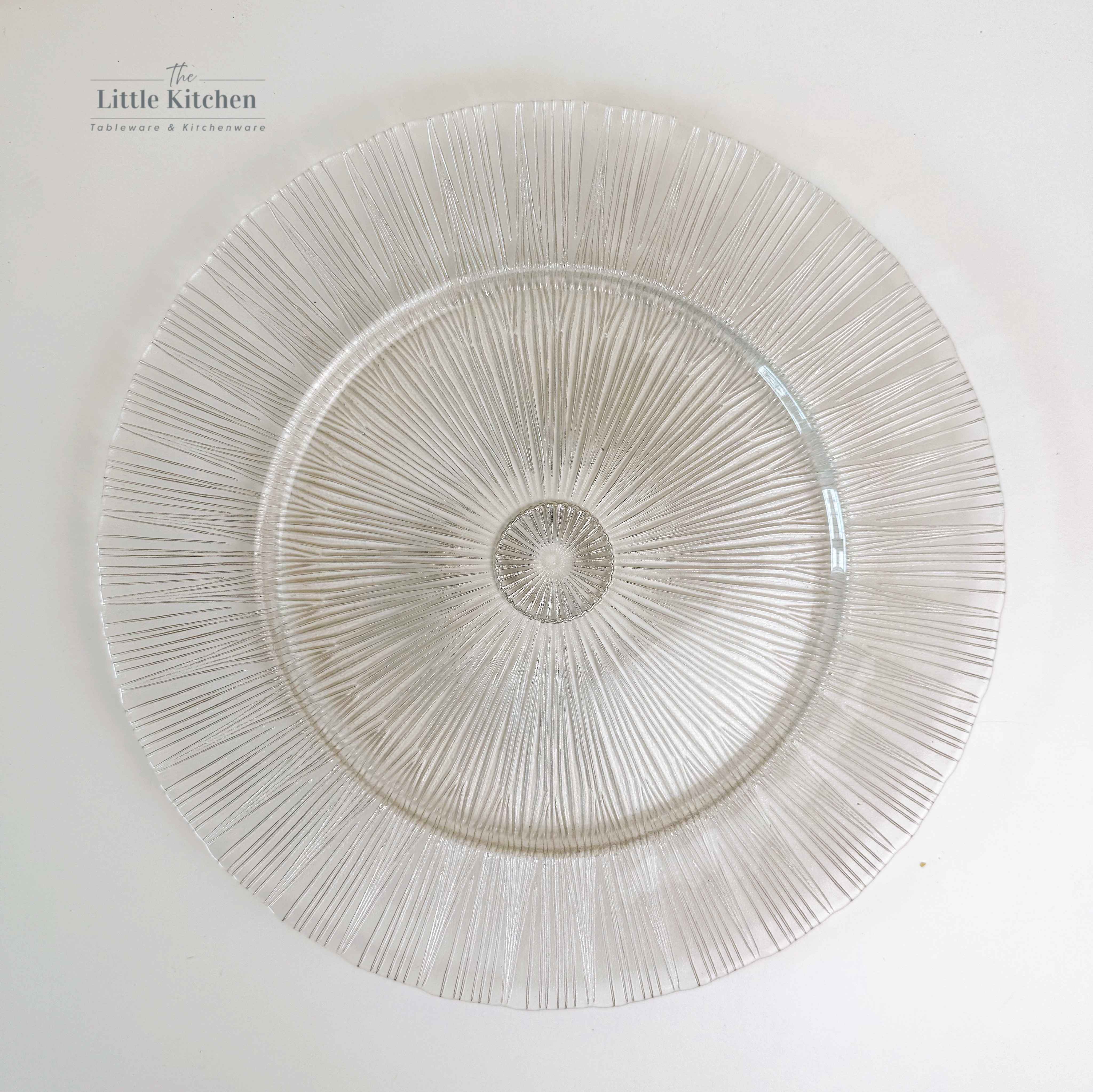 Đĩa thủy tinh xoáy tia bạc