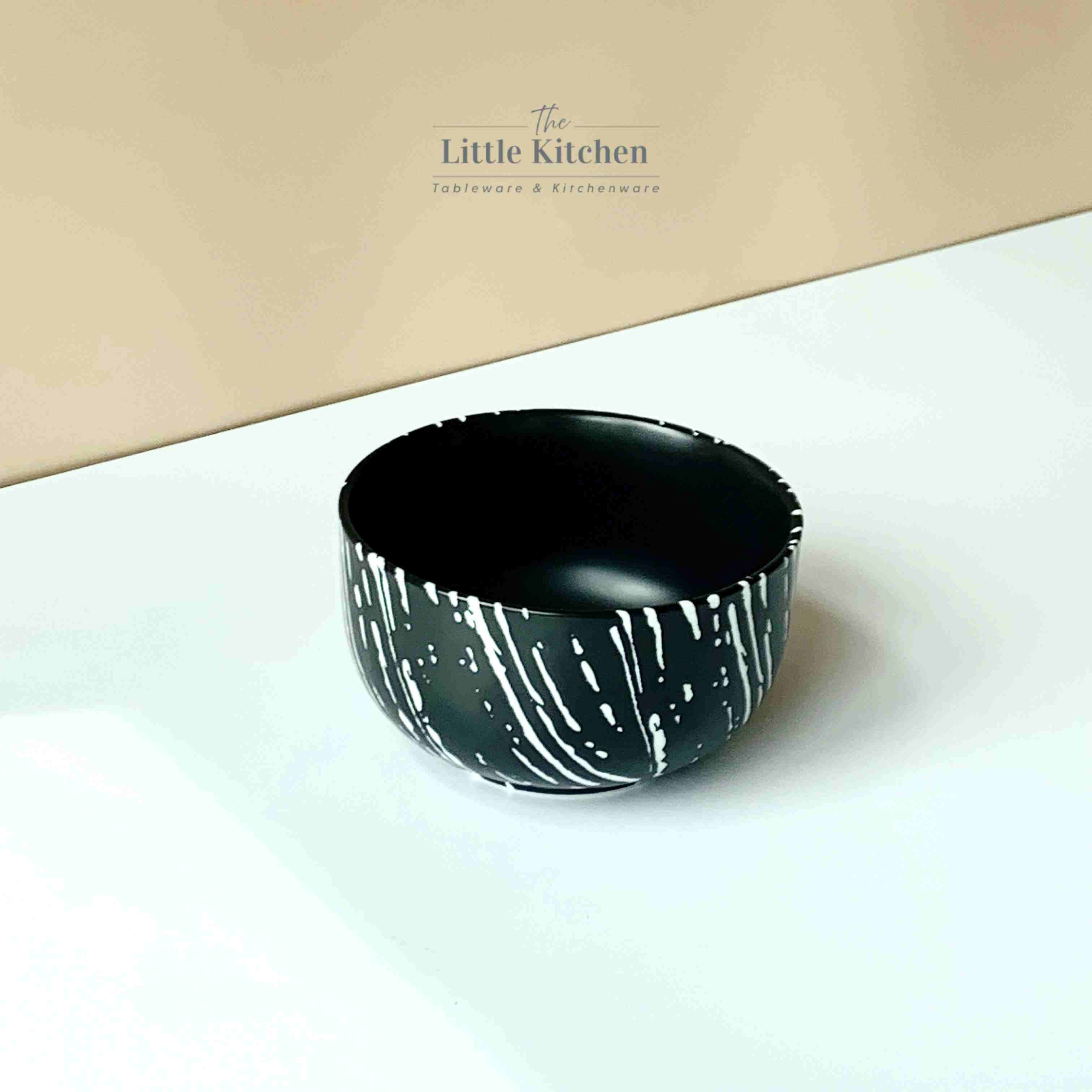 Sale bộ bát đĩa đen tia trắng