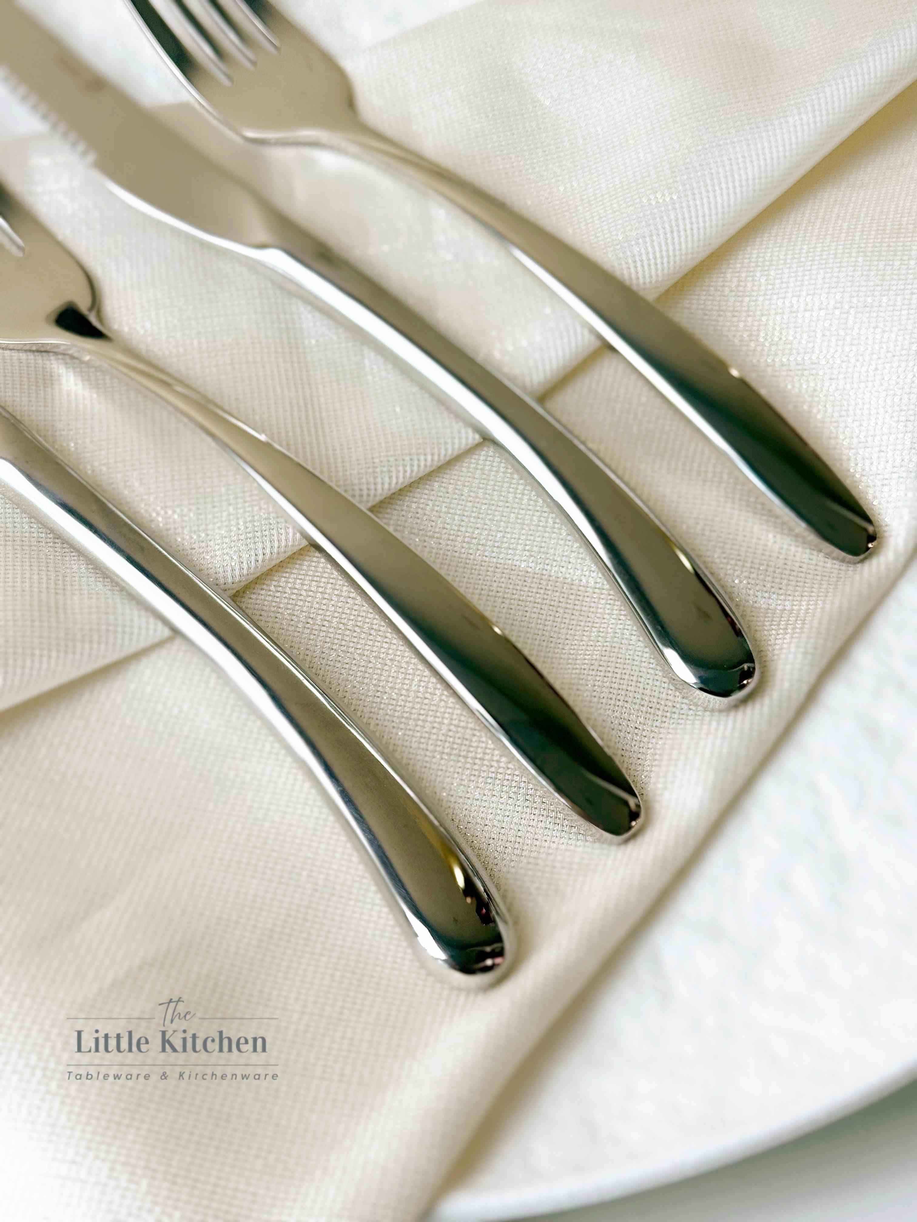 Bộ Dao Dĩa bạc cong