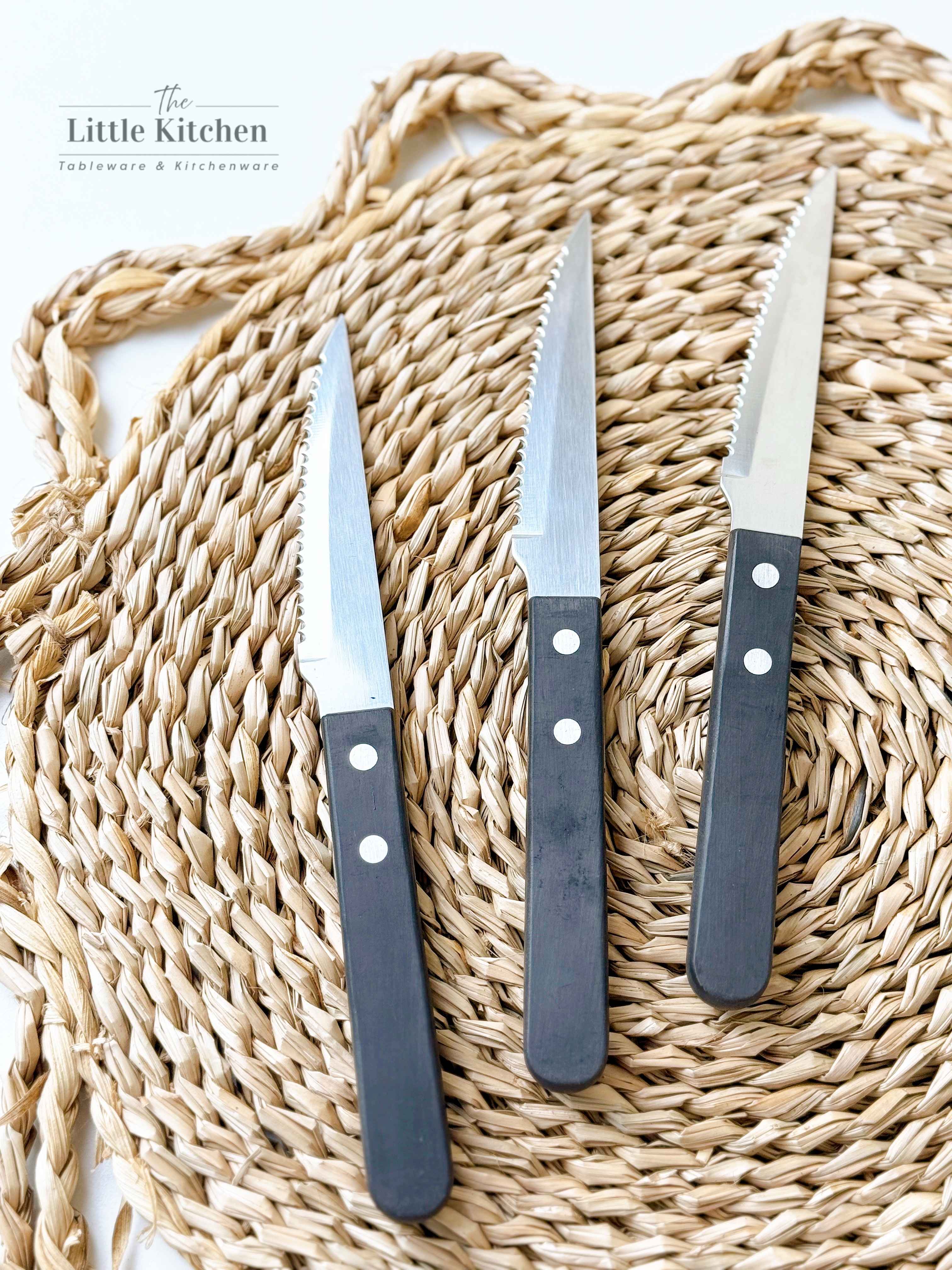 Bộ Dao Thìa Dĩa cán gỗ đen