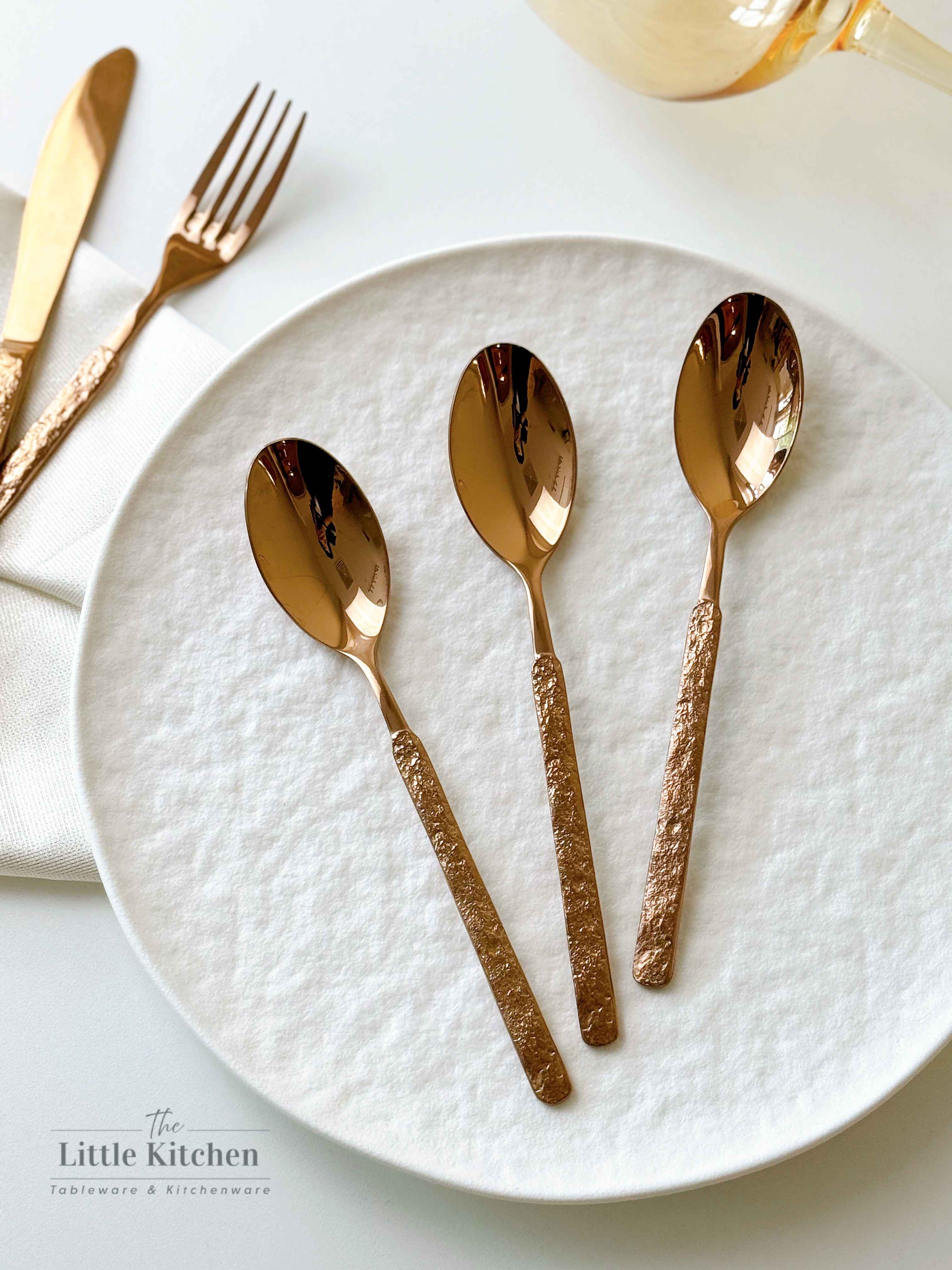 Bộ Dao Thìa Dĩa chuôi hồng sần