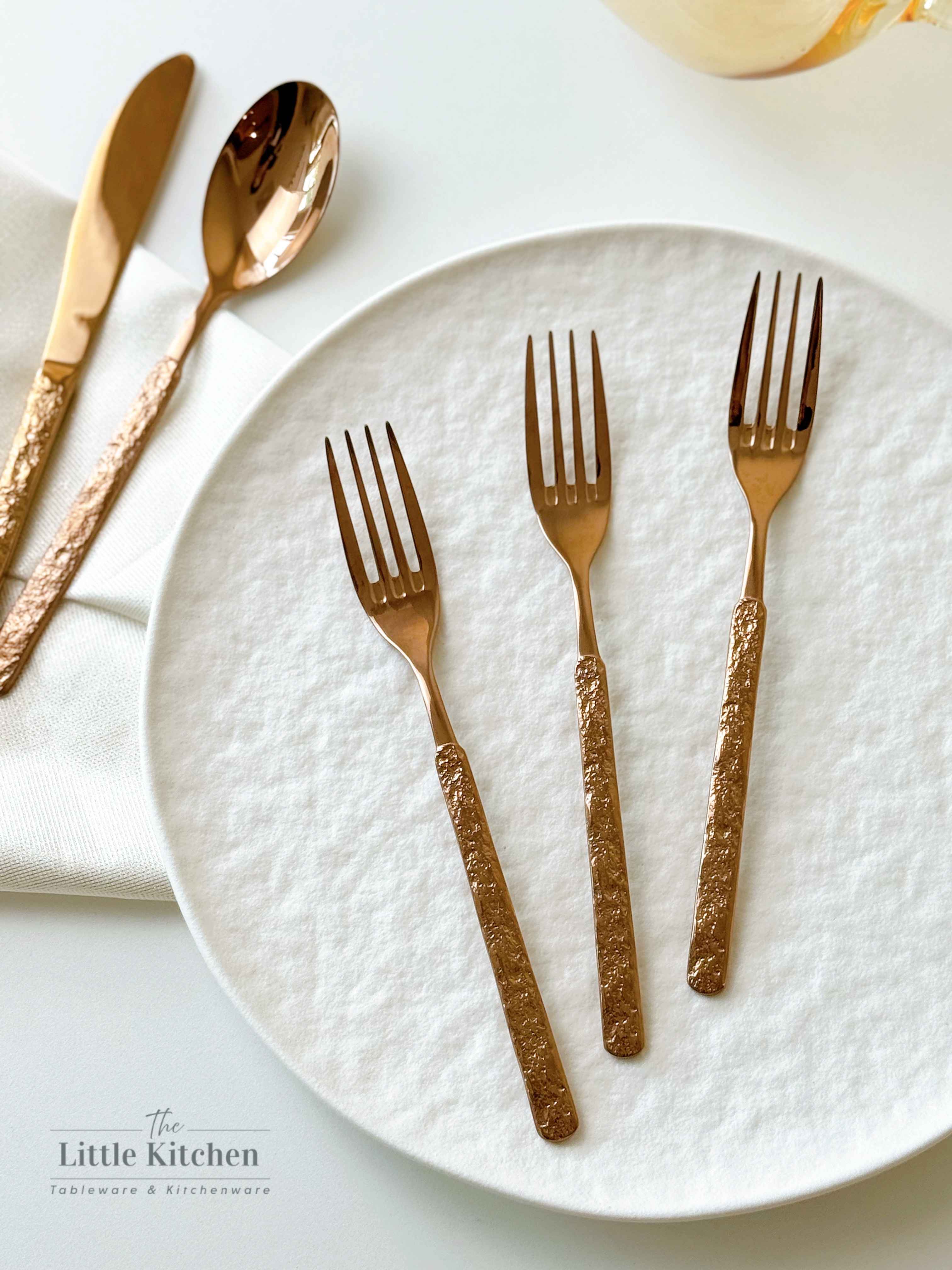 Bộ Dao Thìa Dĩa chuôi hồng sần