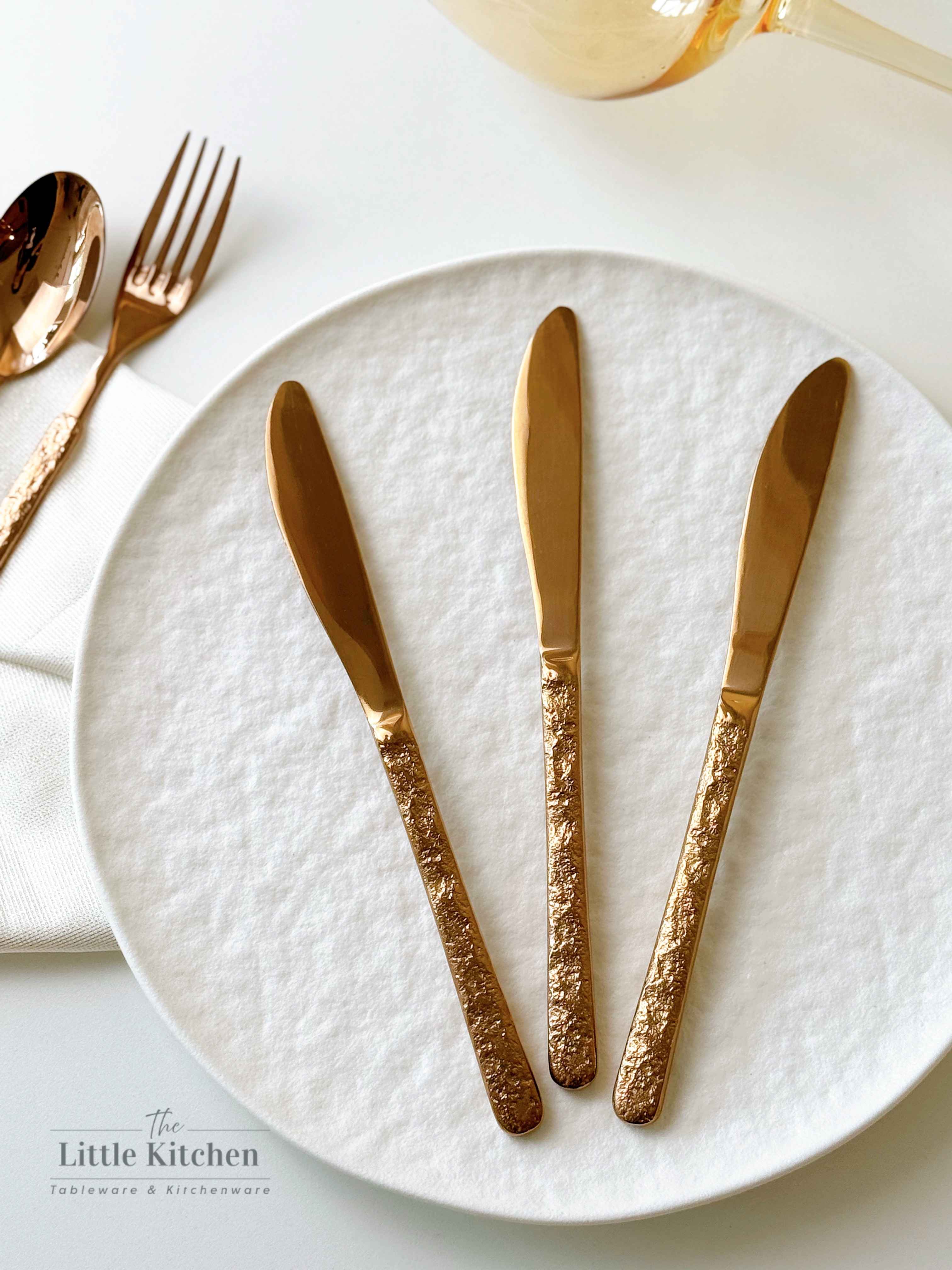 Bộ Dao Thìa Dĩa chuôi hồng sần