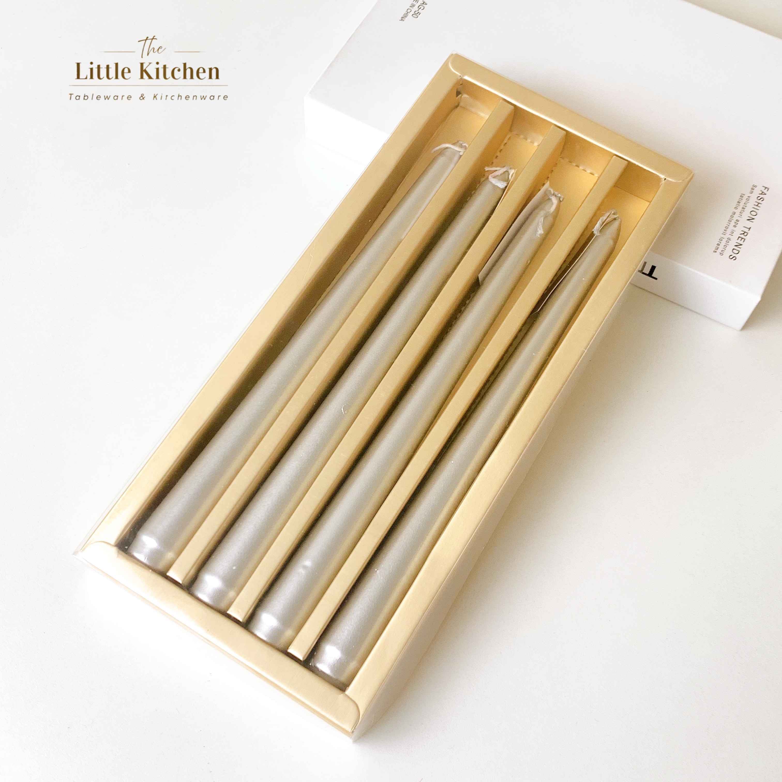 Set nến dài nhũ bạc