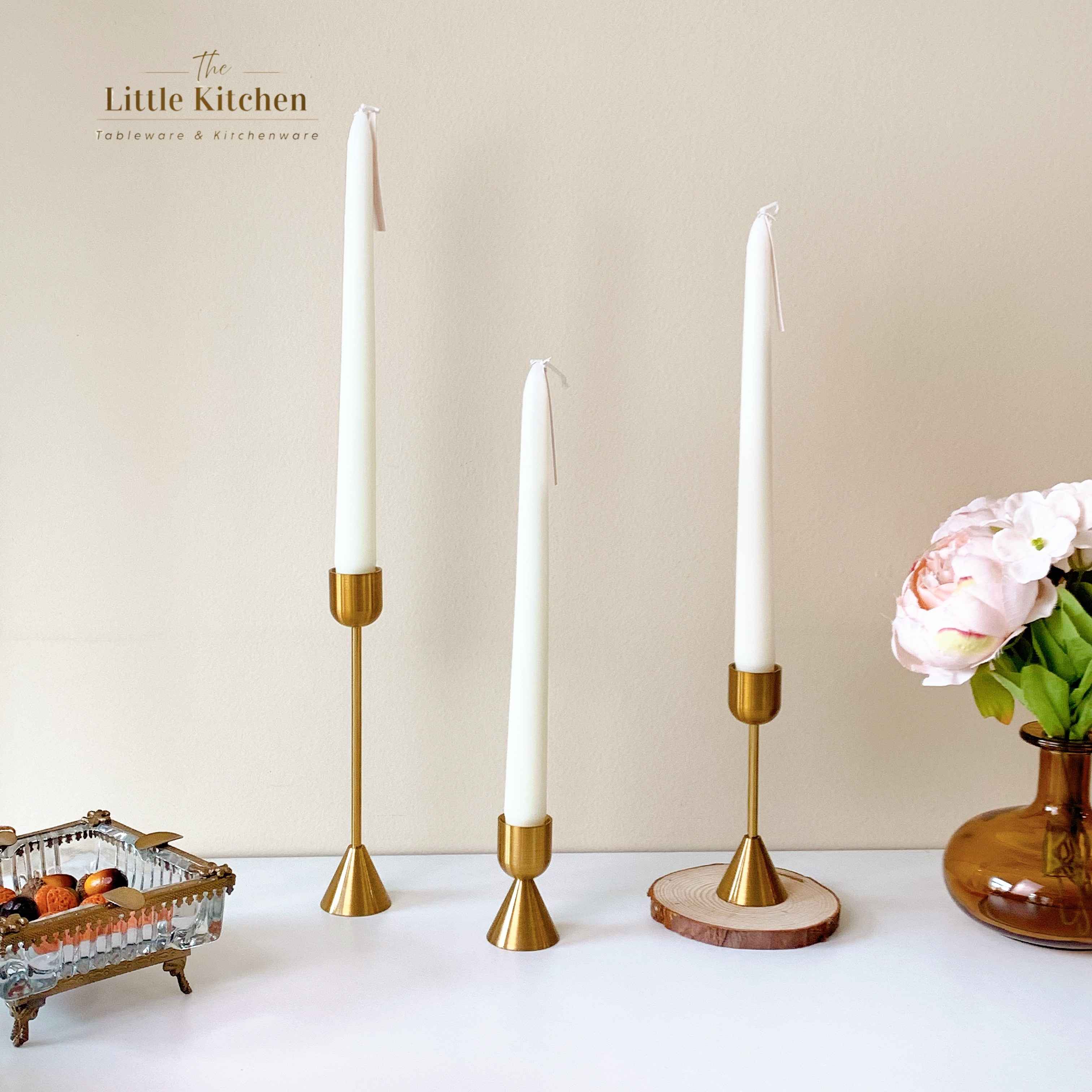 Set 4 nến dài trắng