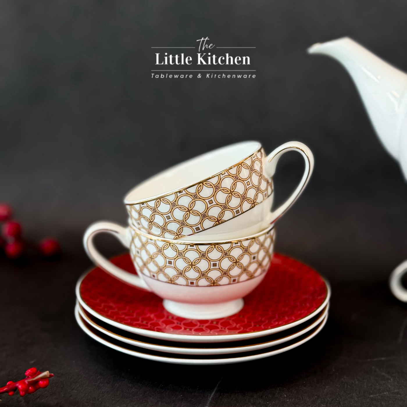 Bộ ấm chén trà RED GARNET