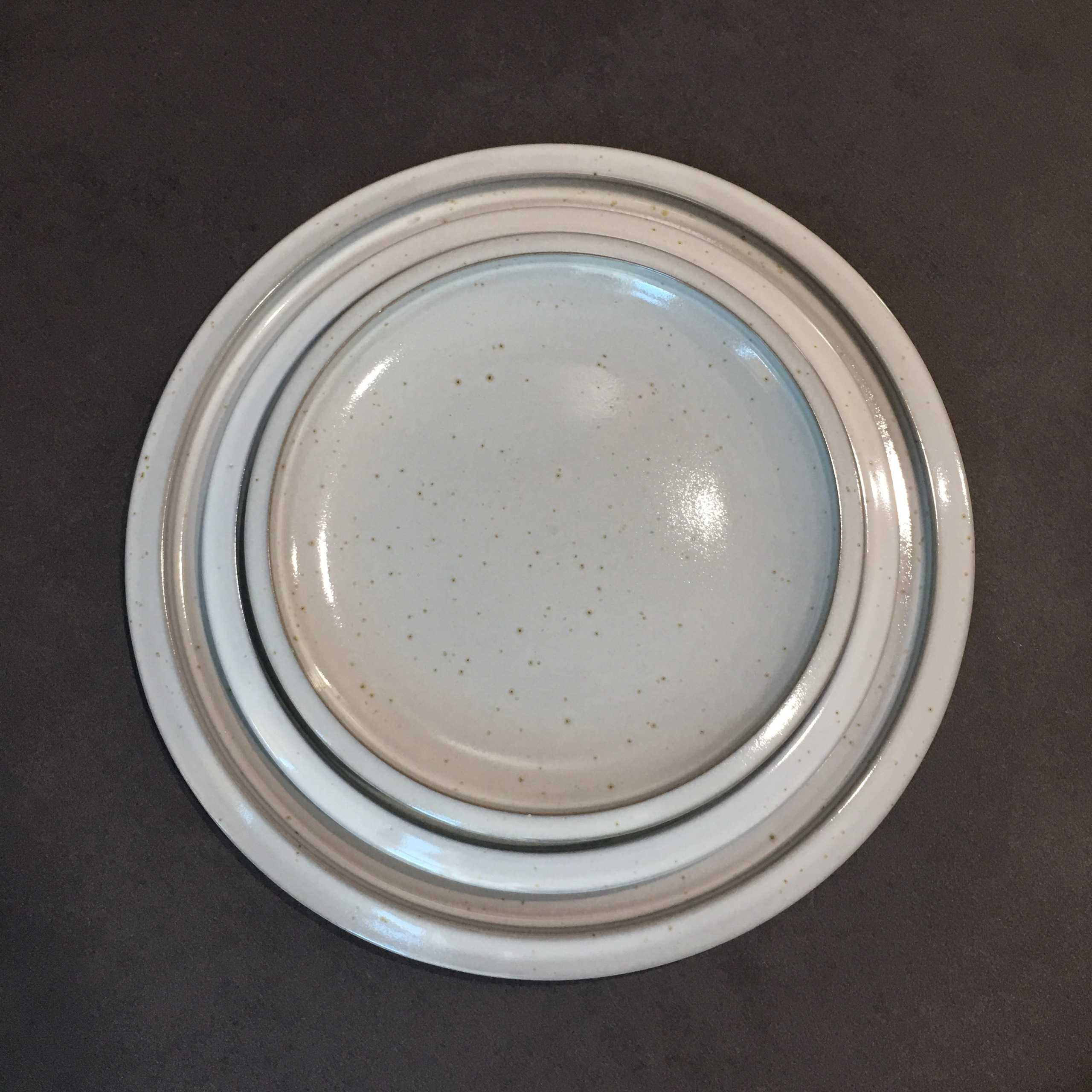 Bộ bát đĩa nhà hàng cao cấp màu ghi họa tiết chấm tiêu