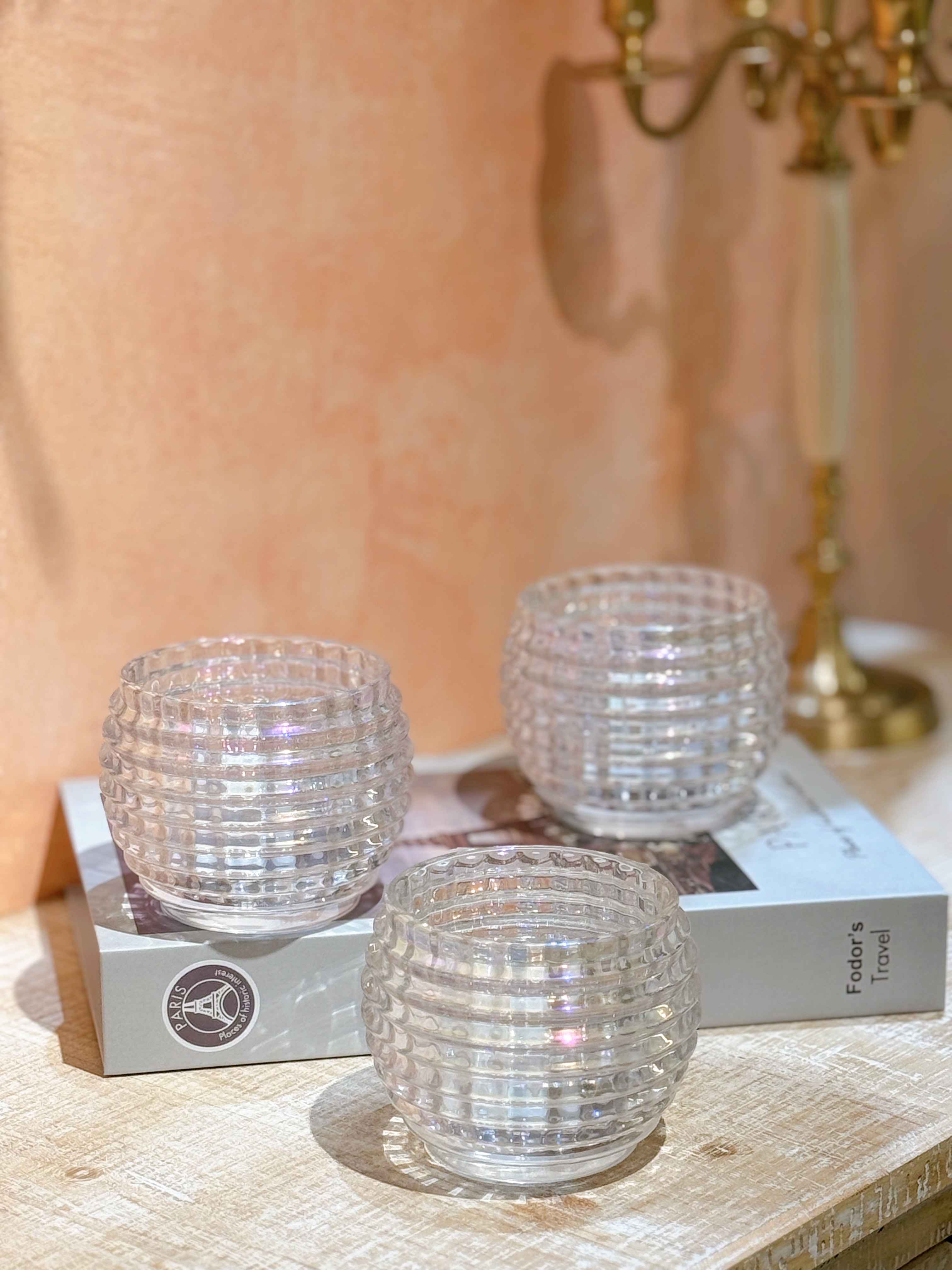 Cốc thủy tinh nến gân