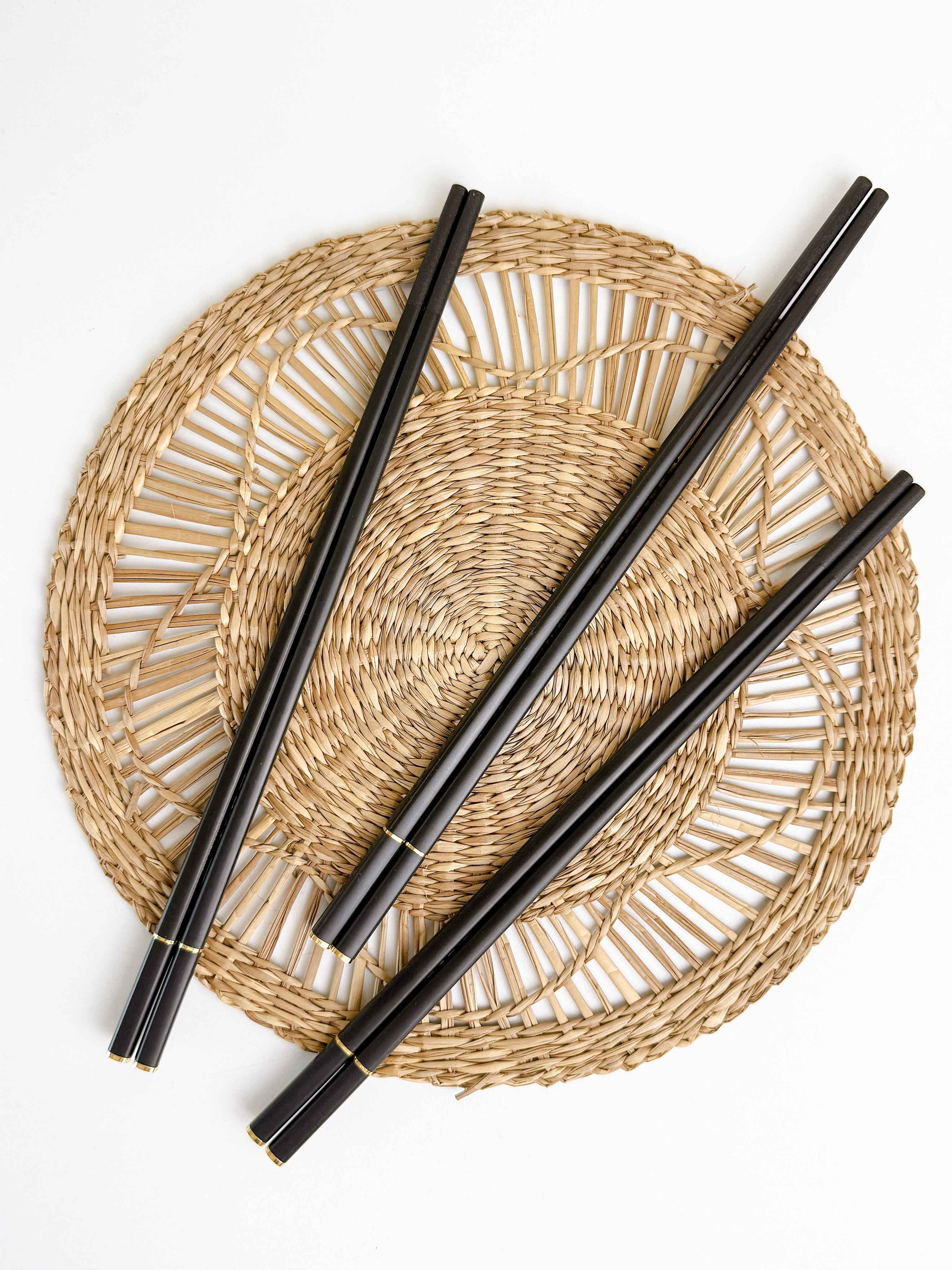 Set 10 đôi đũa 2 vạch vàng