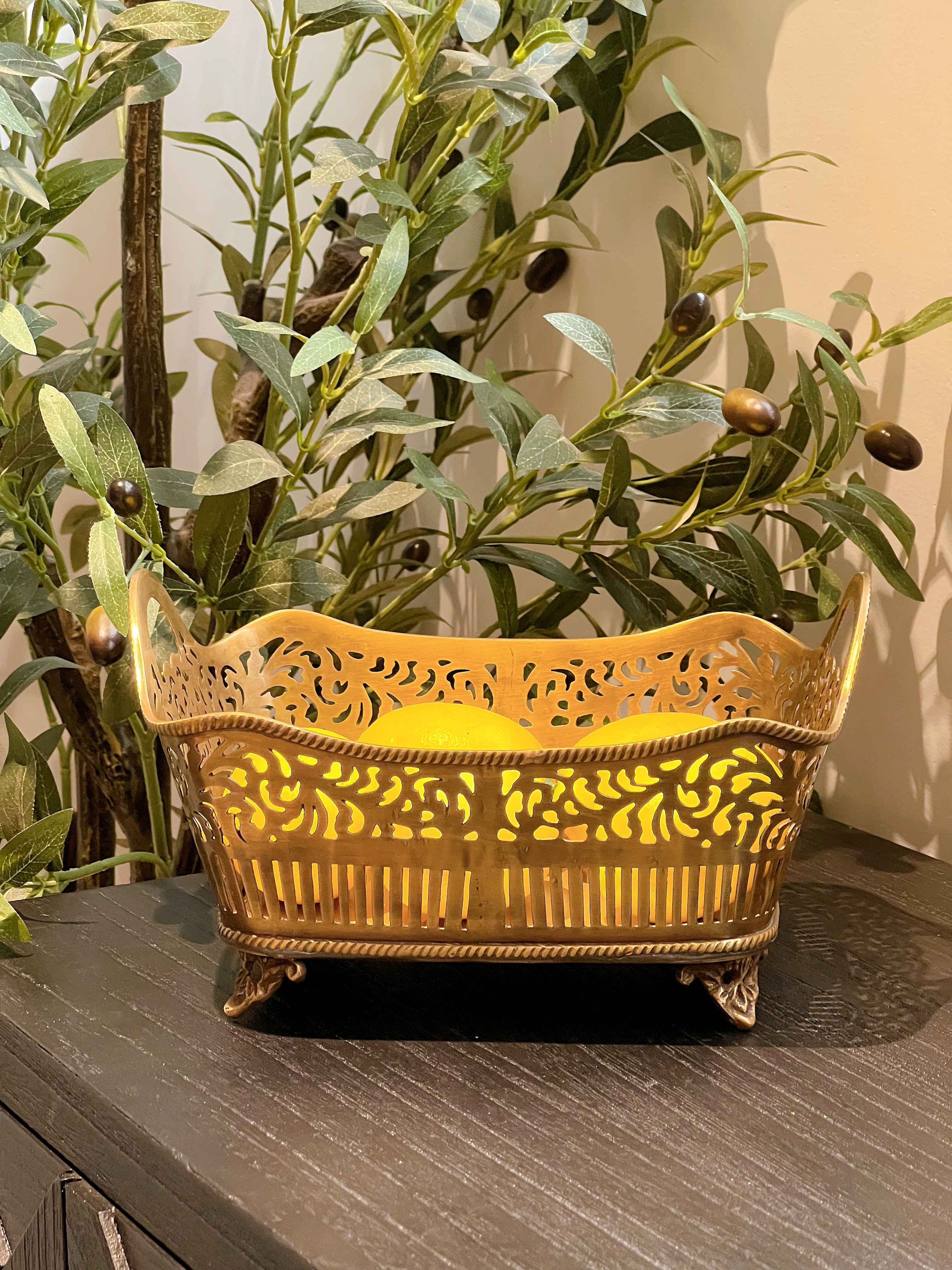 Đồng Ấn Độ giỏ 2 quai 25x17x10
