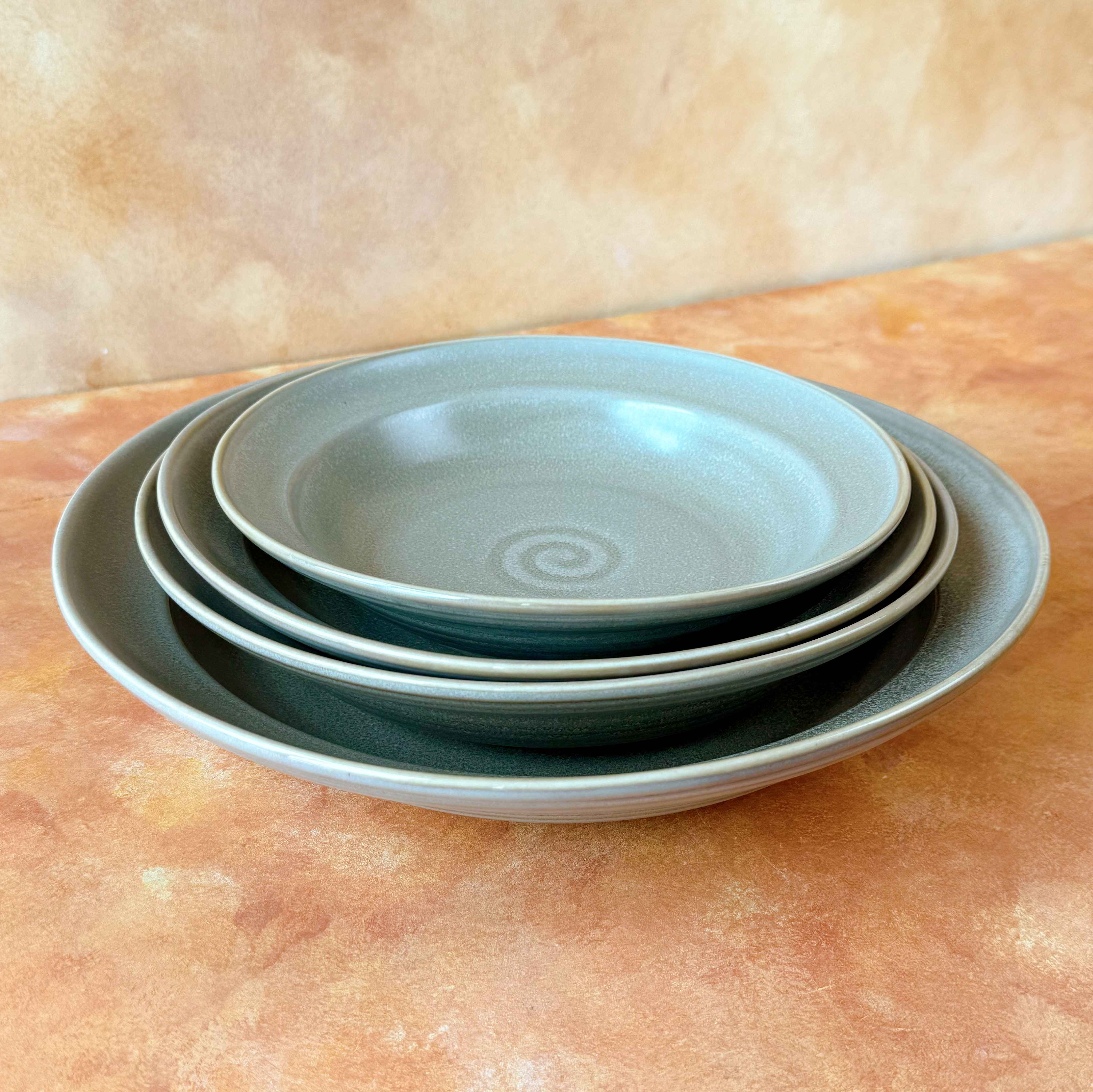 Bộ bát đĩa cao cấp phong cách tối giản be đốm