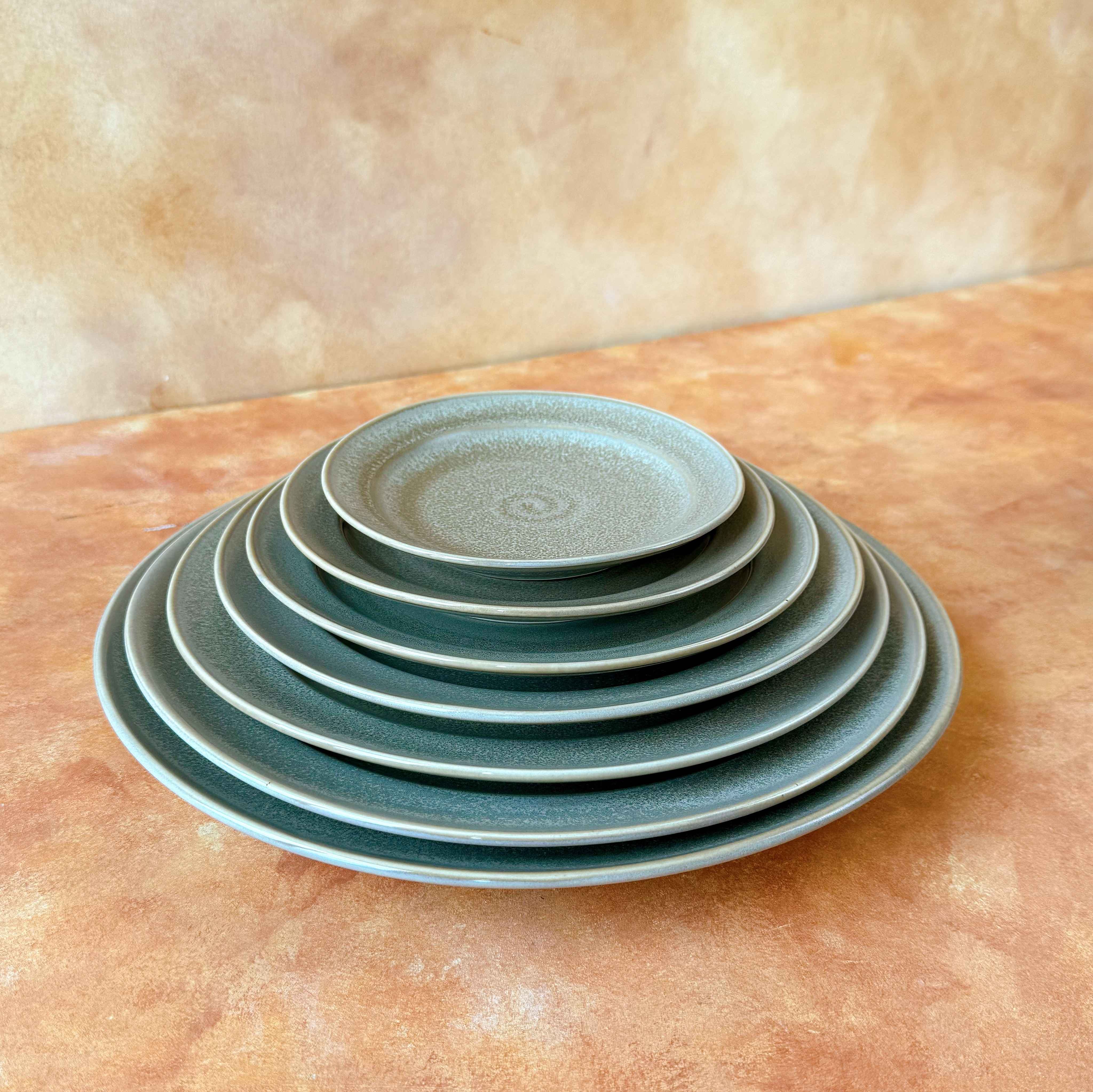 Bộ bát đĩa cao cấp phong cách tối giản be đốm