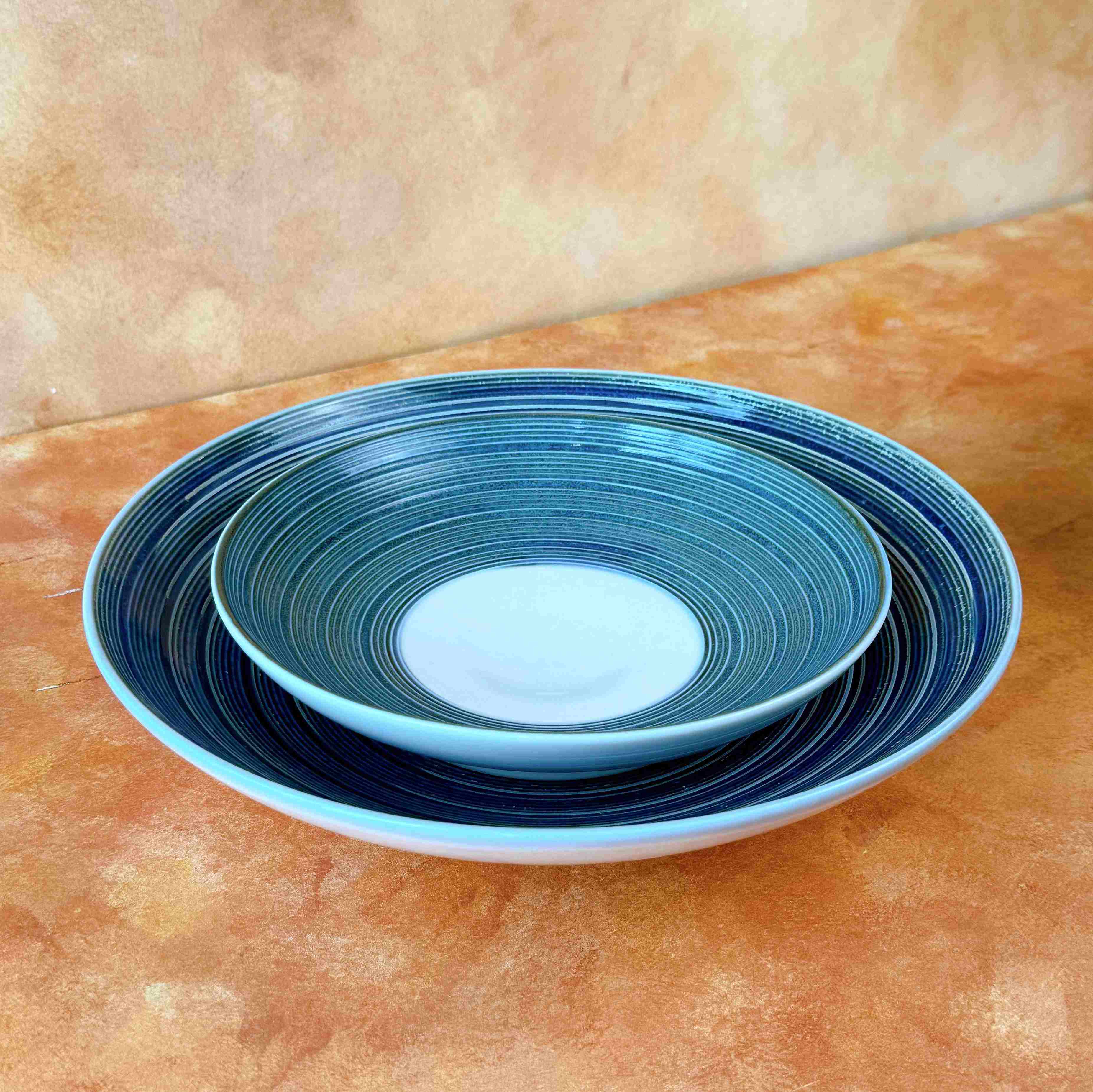 Bộ bát đĩa cao cấp phong cách hiện đại gân lam