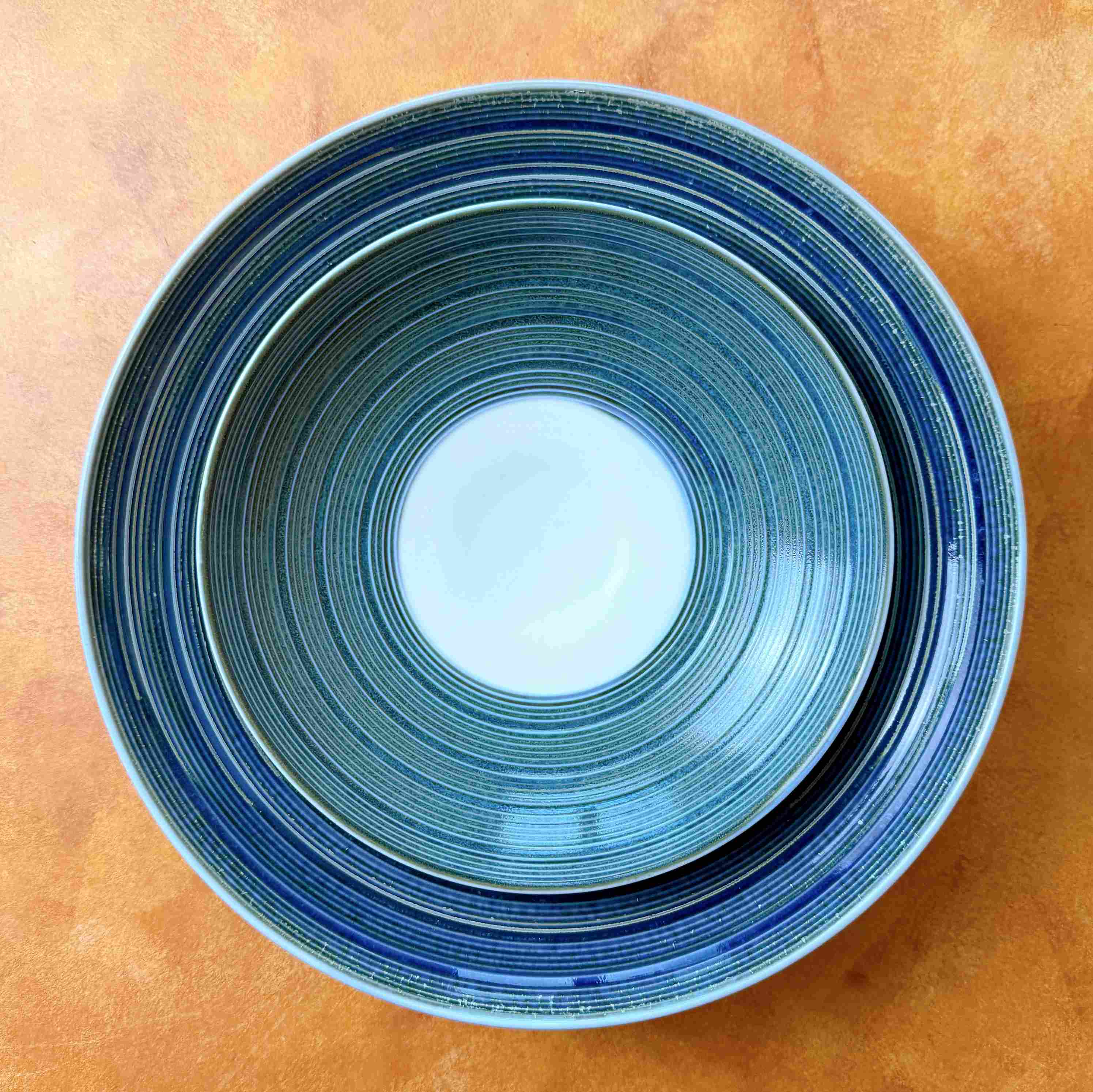 Bộ bát đĩa cao cấp phong cách hiện đại gân lam