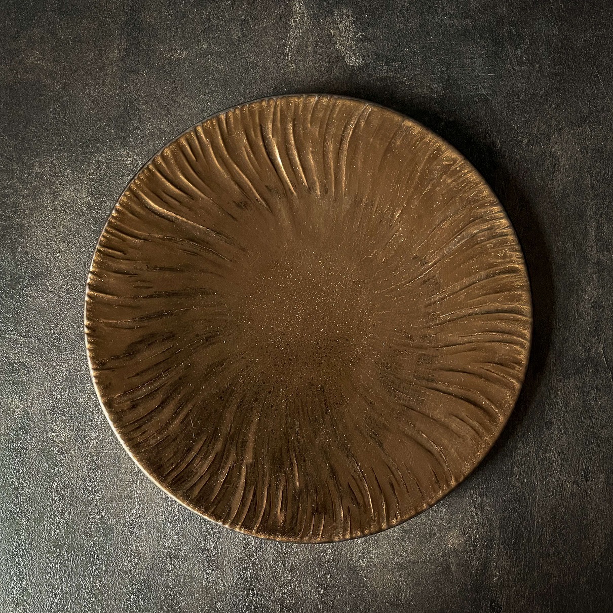 Bộ bát đĩa cao cấp tia sọc màu nâu