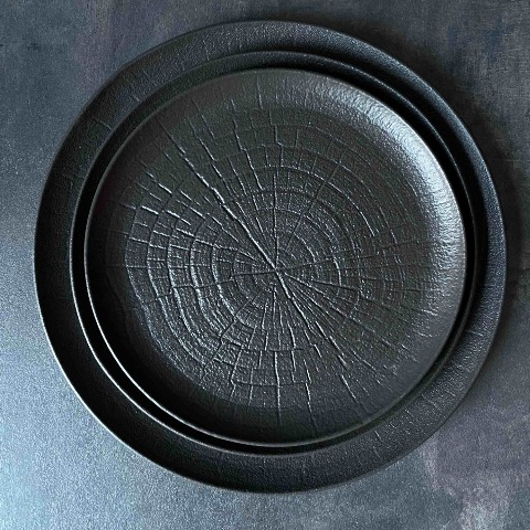 Bộ đĩa cao cấp rạn màu đen