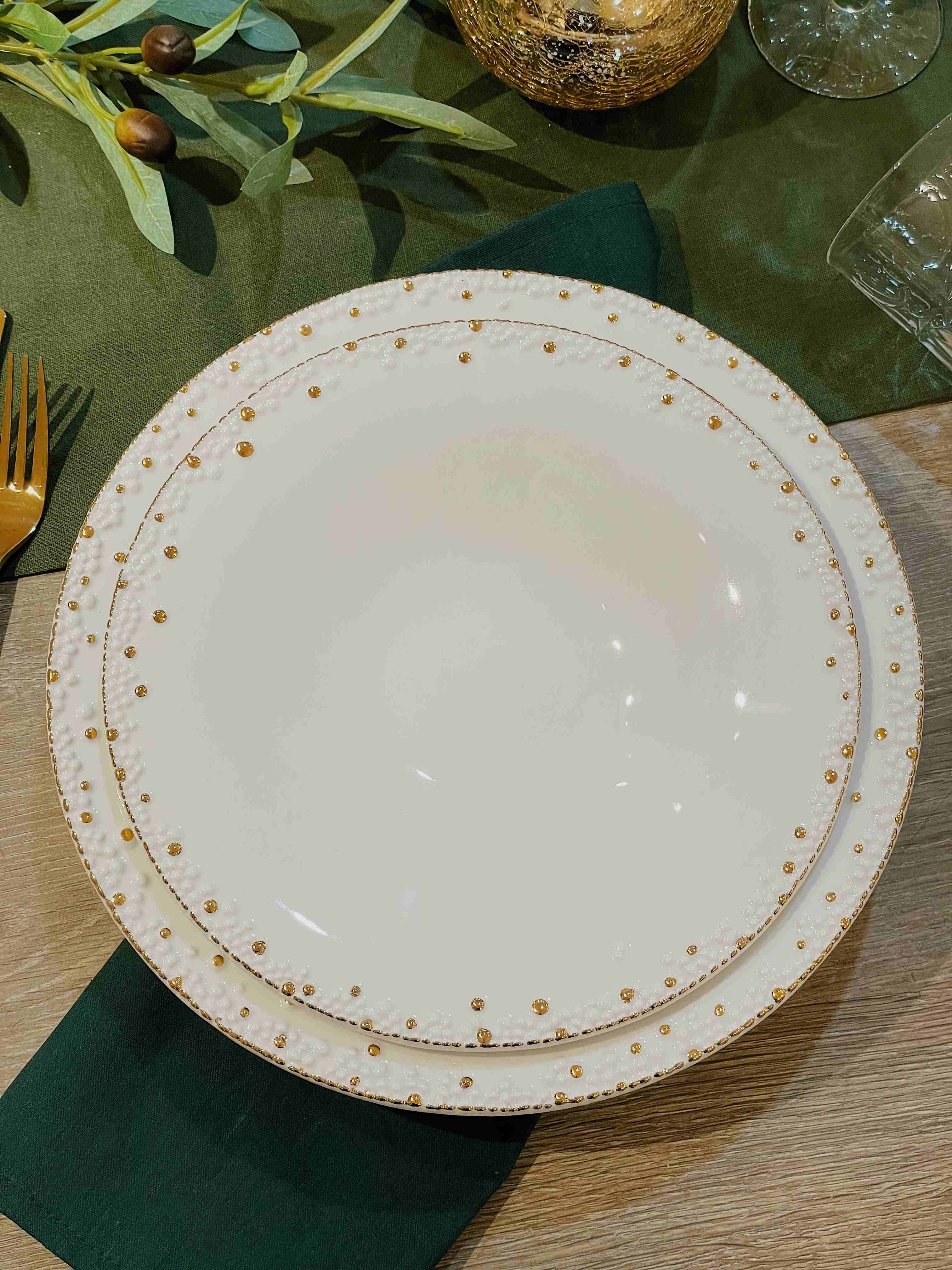 Set tiệc giáng sinh xanh lá