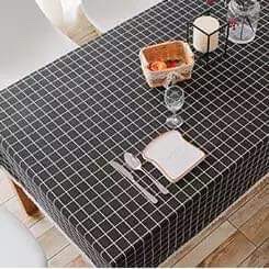 KHĂN TRẢI BÀN ĐEN CARO