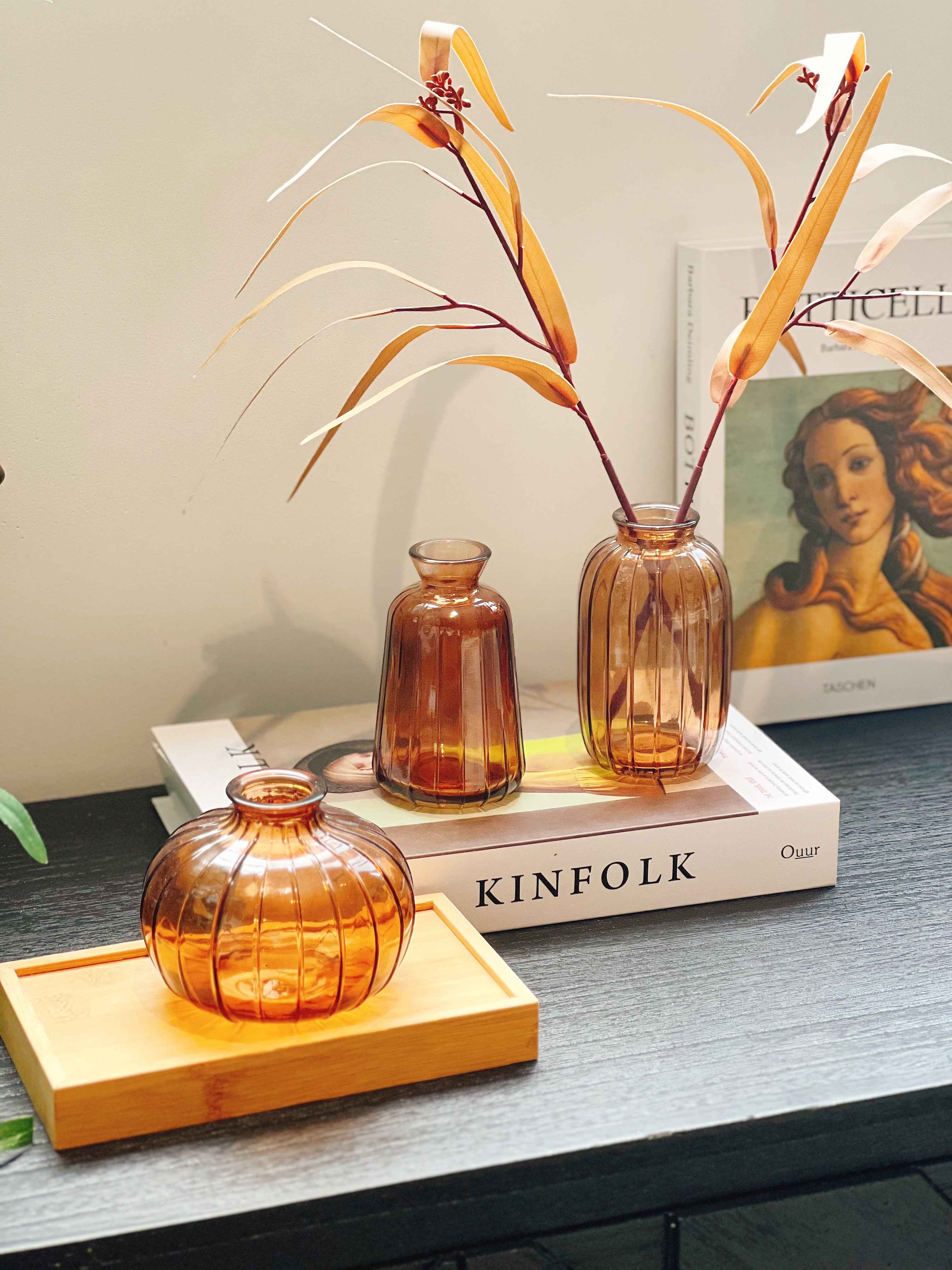 Lọ thủy tinh sọc nâu