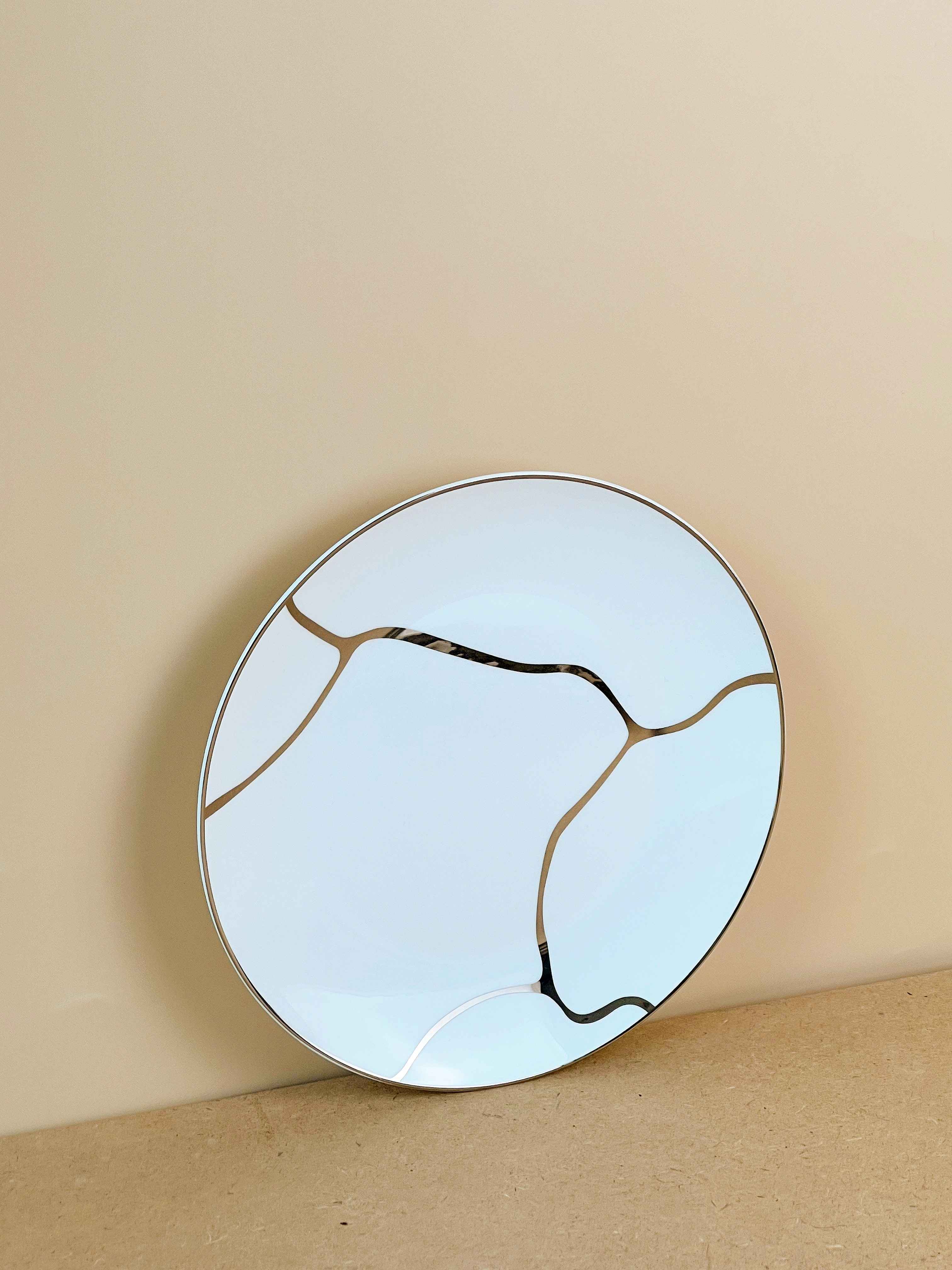 Bộ bát đĩa cao cấp sứ xương hoa văn lam