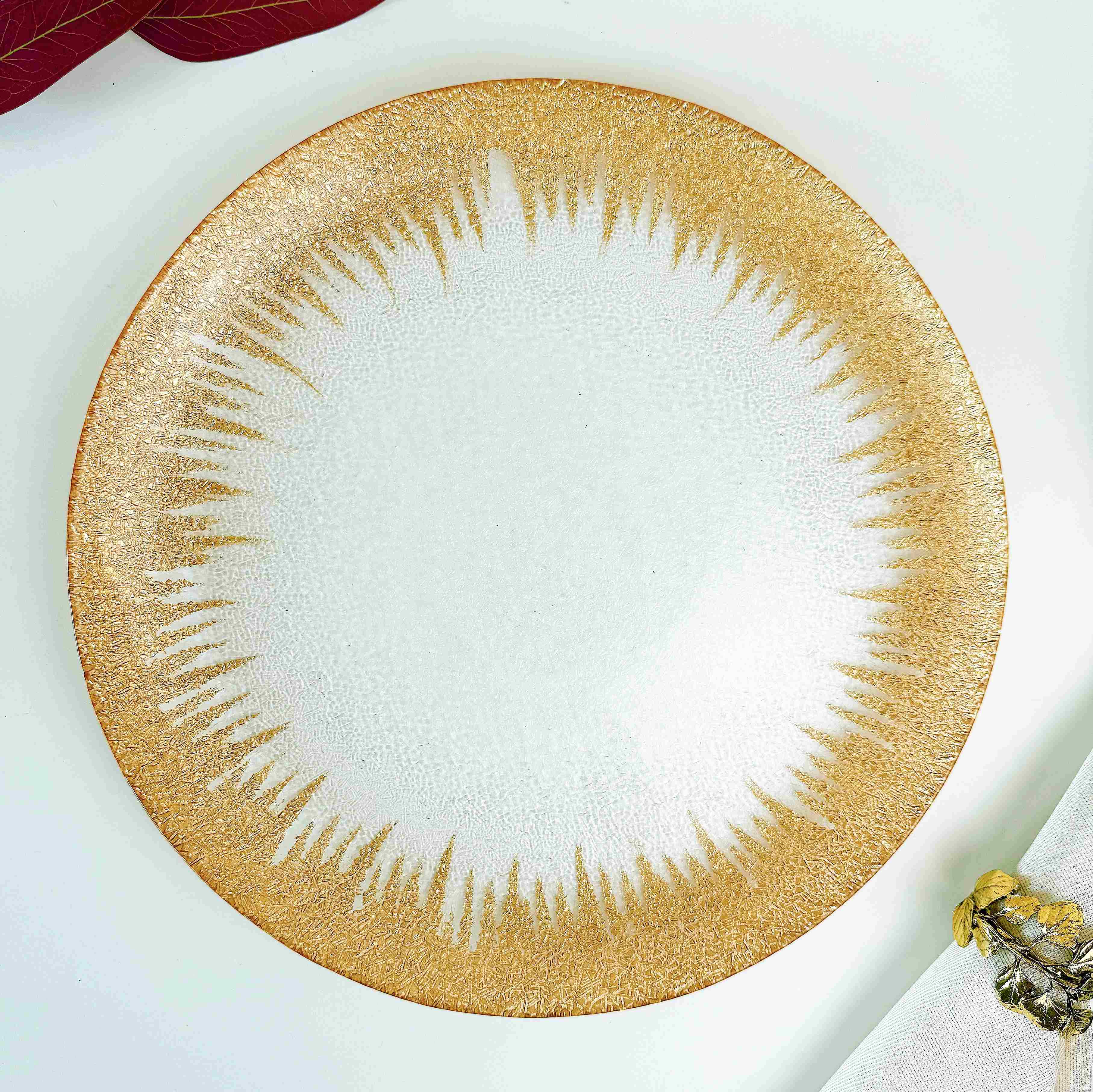 Set tiệc xanh vàng luxury